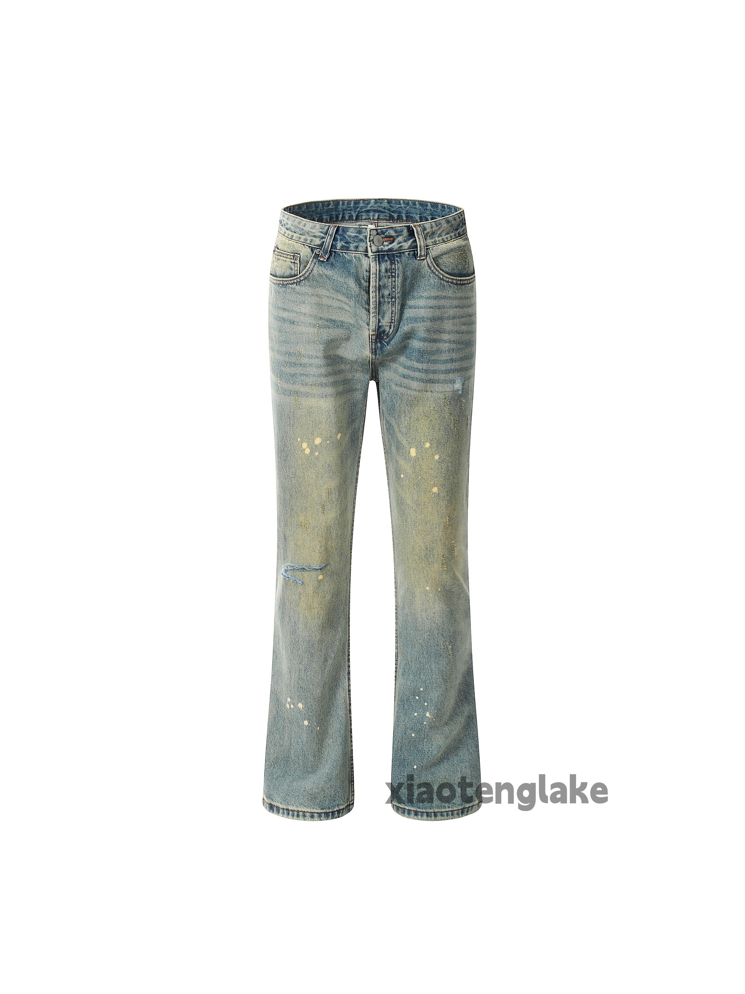 Jean × Vintage washed faded cleanfit rusty stain paint grunge jeans Size US 32 / EU 48 - 5 Thumbnail