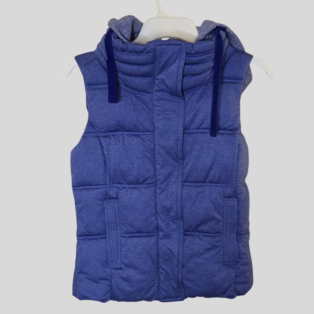 Athleta Athleta Women's Puffer Vest S Purple Hooded Sleeveless Zip P Size S / US 4 / IT 40 - 1 Thumbnail