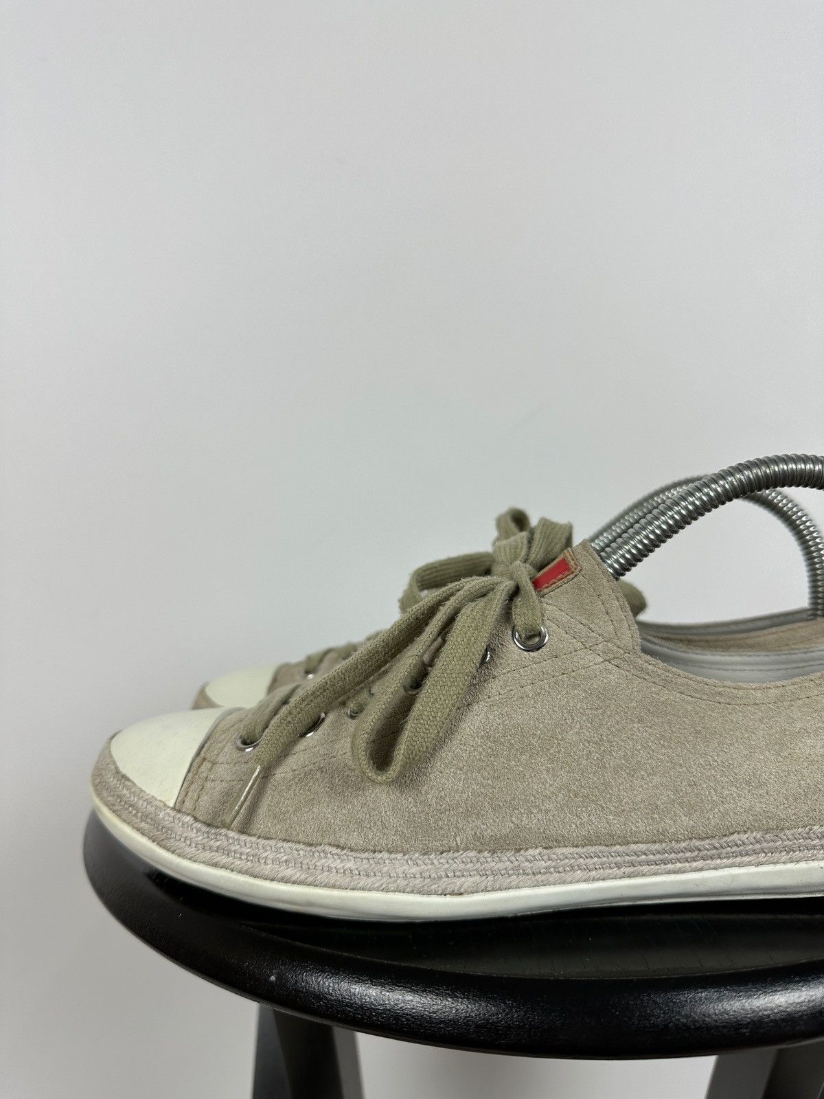 Prada Prada Suede Low Tops Red Tab Linea Rossa Trainers Sneakers Size US 8.5 / IT 38.5 - 18 Thumbnail