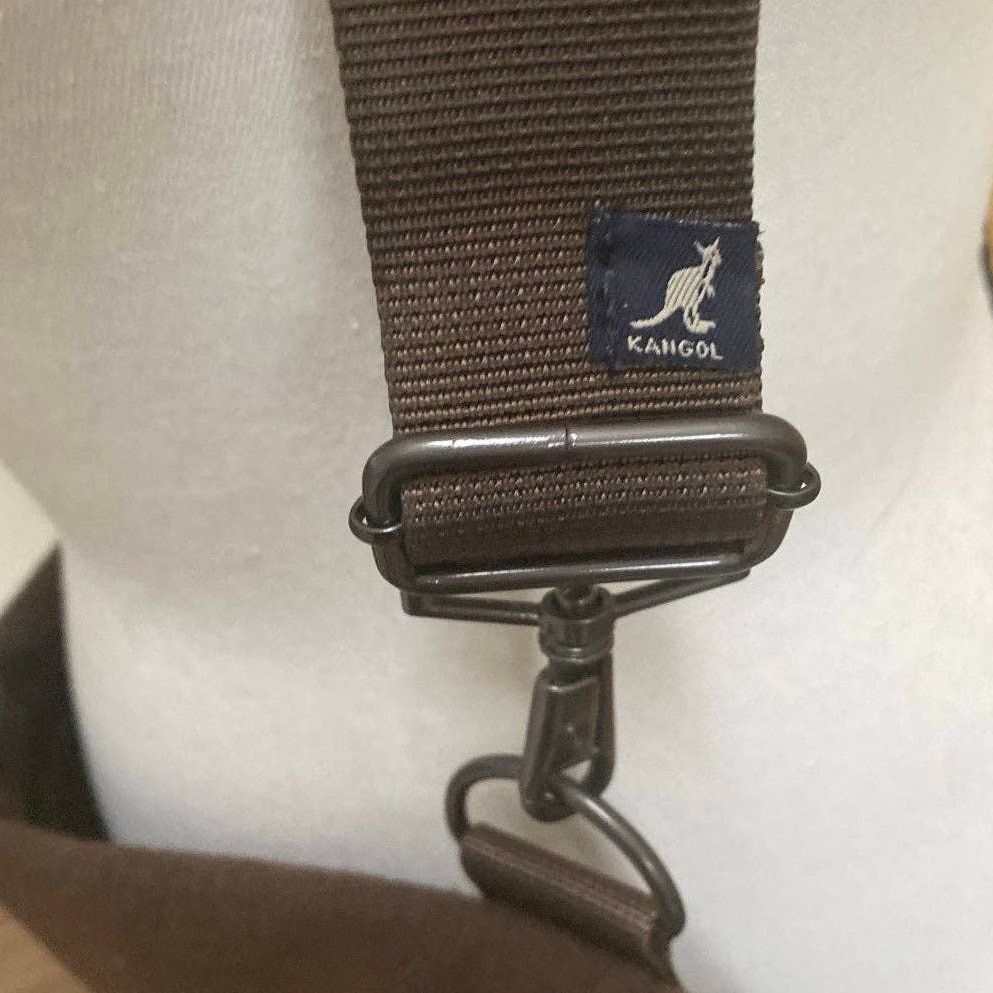 Kangol KANGOL Large Khaki Folded Messenger Crossbody Bag Size ONE SIZE - 4 Thumbnail
