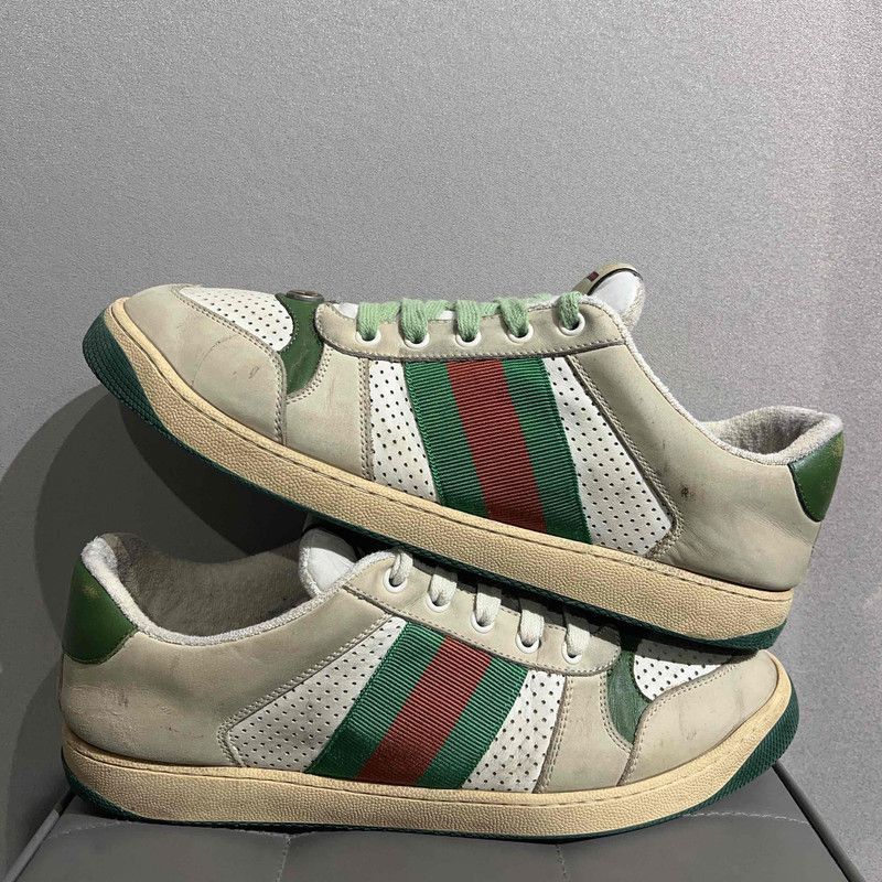 Gucci Gucci Screener Dirty Sneakers in Gray Green - Size US 10.5 / EU 43-44 - 7 Thumbnail