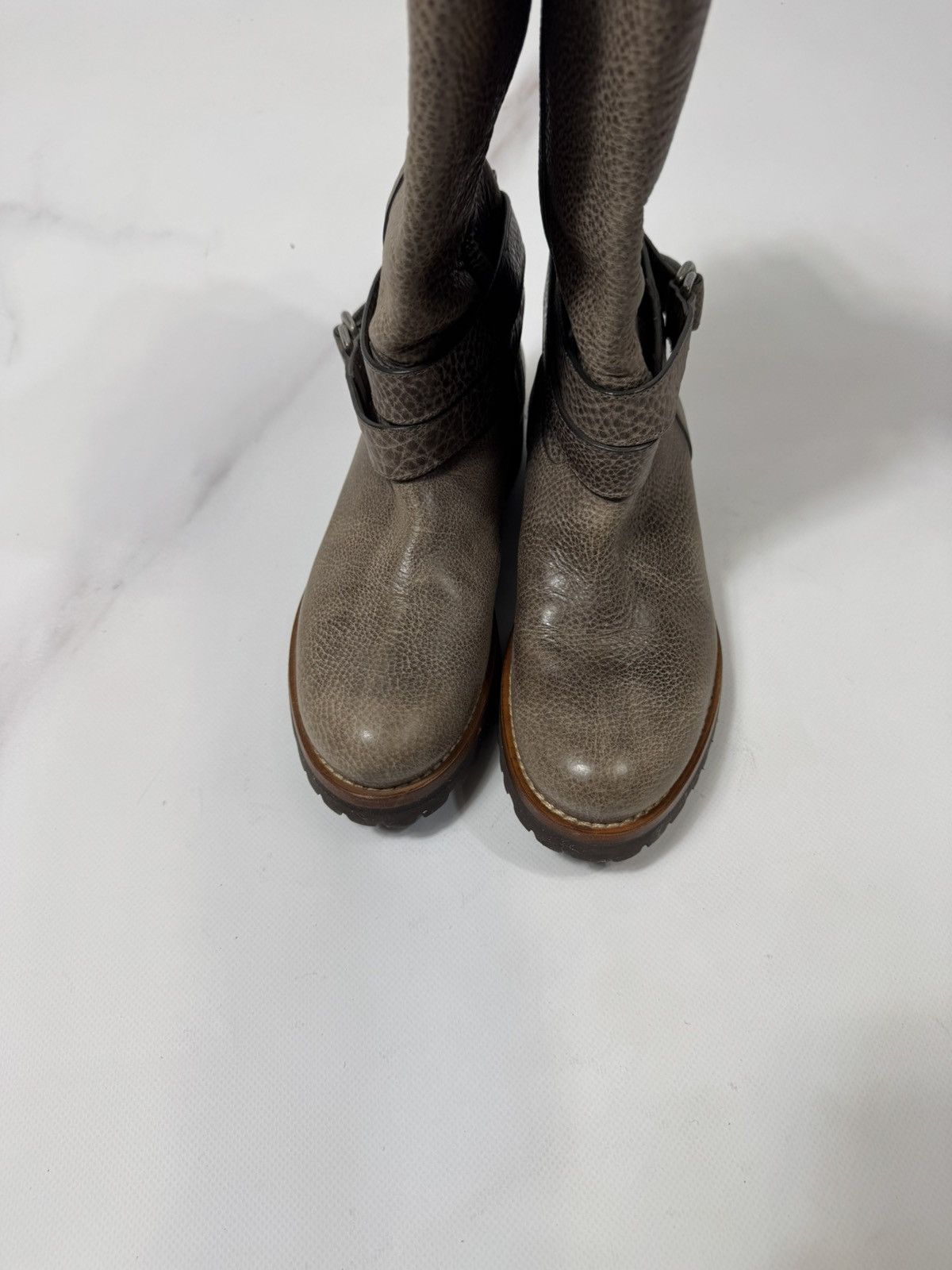 Brunello Cucinelli Brunello Cucinelli Leather Woman's Brown Biker Boot Size US 7.5 / IT 37.5 - 3 Thumbnail