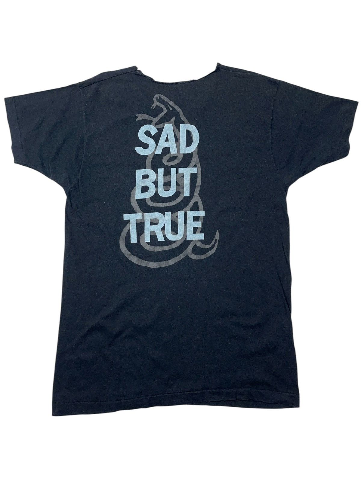 Band Tees × Metallica × Vintage Vintage 90s Metallica Sad But True The Black Album T-Shirt Size US XL / EU 56 / 4 - 8 Thumbnail