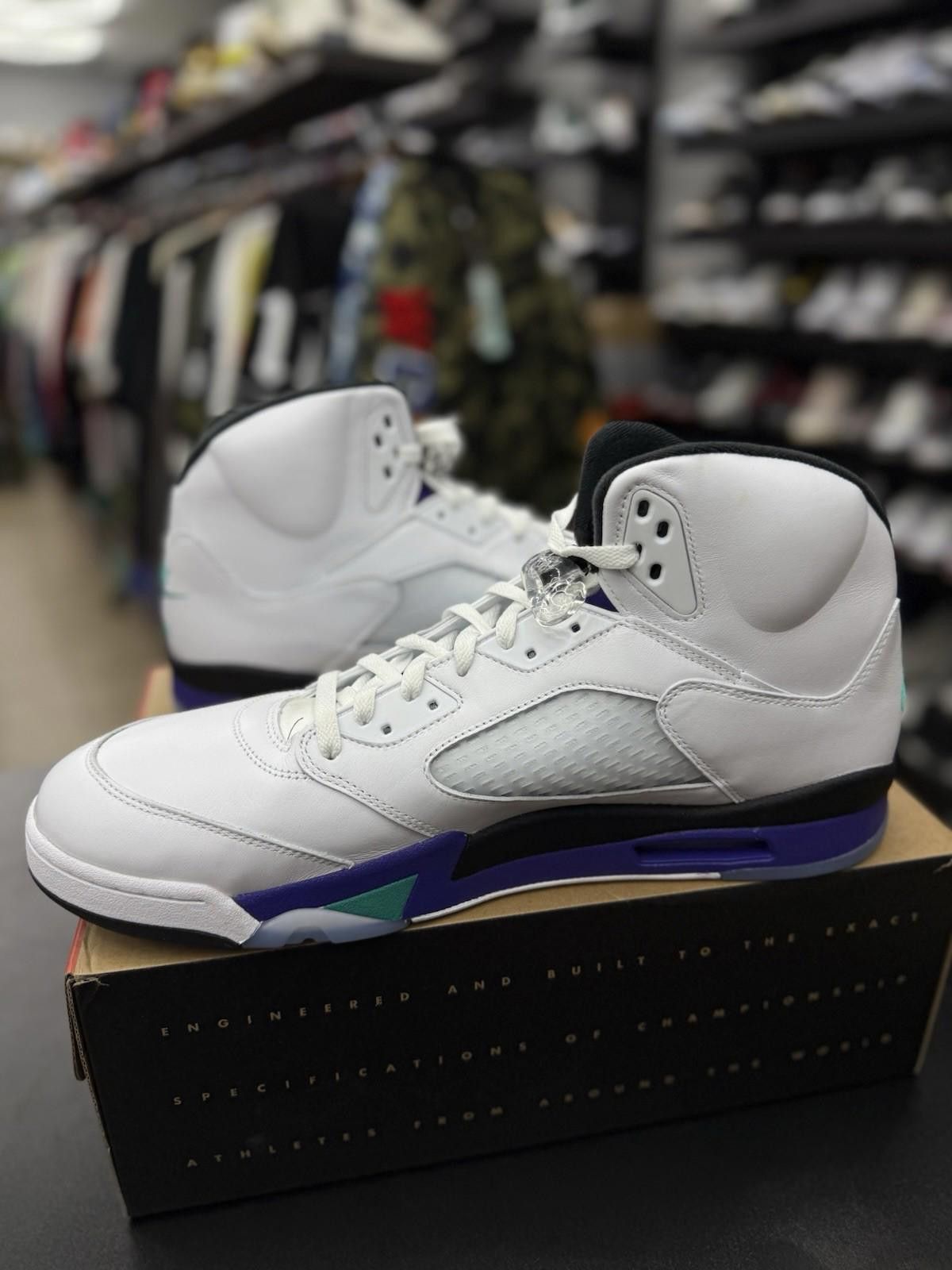 Jordan Brand Size 18 - Jordan 5 Grape 2025 (HQ7978-100) Size US 15 / EU 48 - 4 Thumbnail
