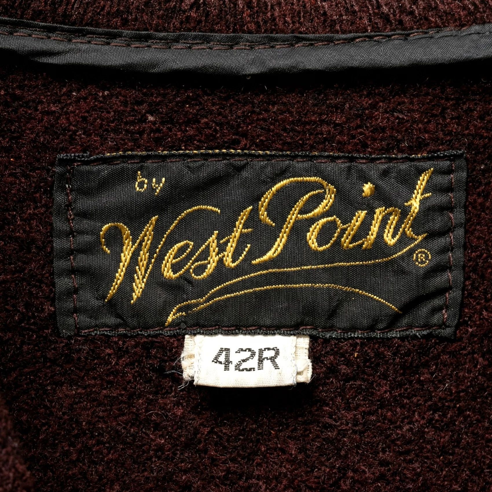 Vintage Vintage West Point 42R Bomber Jacket Men 1989 MUNI Zip Up Brown Wool Operator of the Month Vintage 1989 Size US XS / EU 42 / 0 - 4 Thumbnail