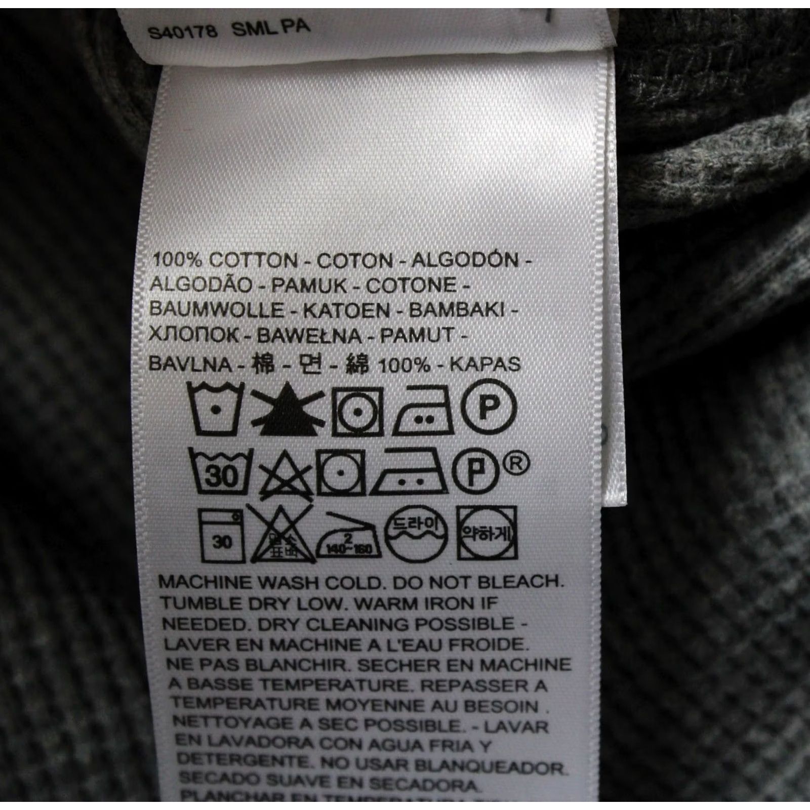Levi's LEVI'S Sweatshirt Men Large Pullover Half Button Neck Melange Grey Distressed Logo Size US L / EU 52-54 / 3 - 7 Thumbnail