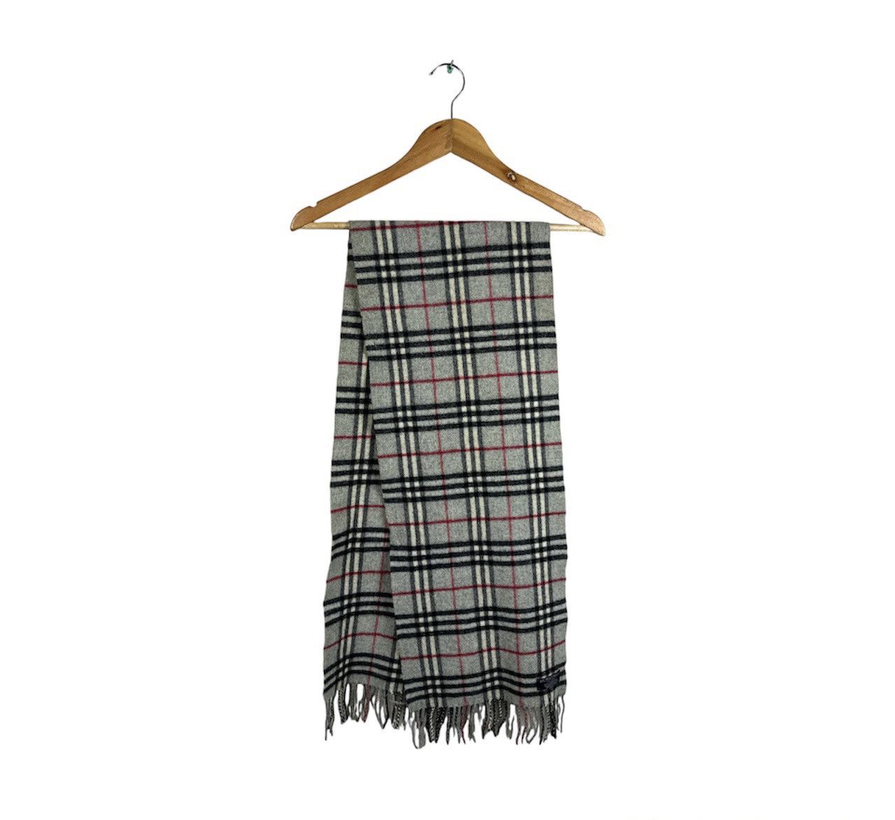 Burberry × Vintage Vintage Burberry London lambs wool checked scarf muffler Size ONE SIZE - 1 Thumbnail