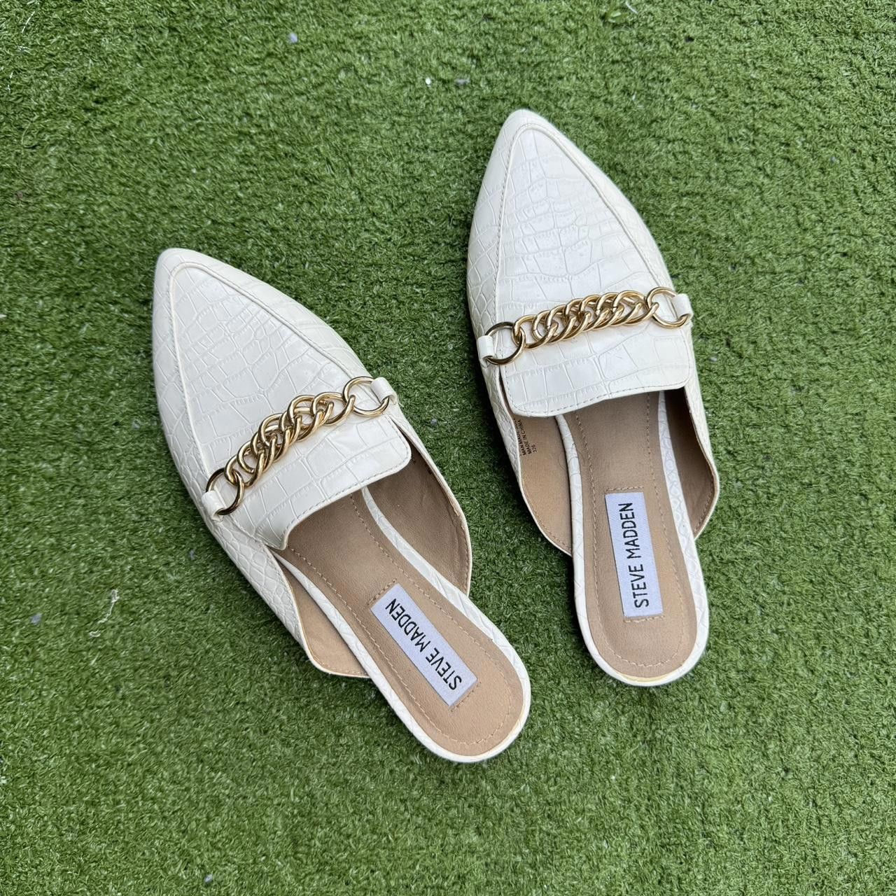 Steve Madden Steve Madden Women's White and Cream Loafer Size US 6.5 / IT 36.5 - 1 Thumbnail