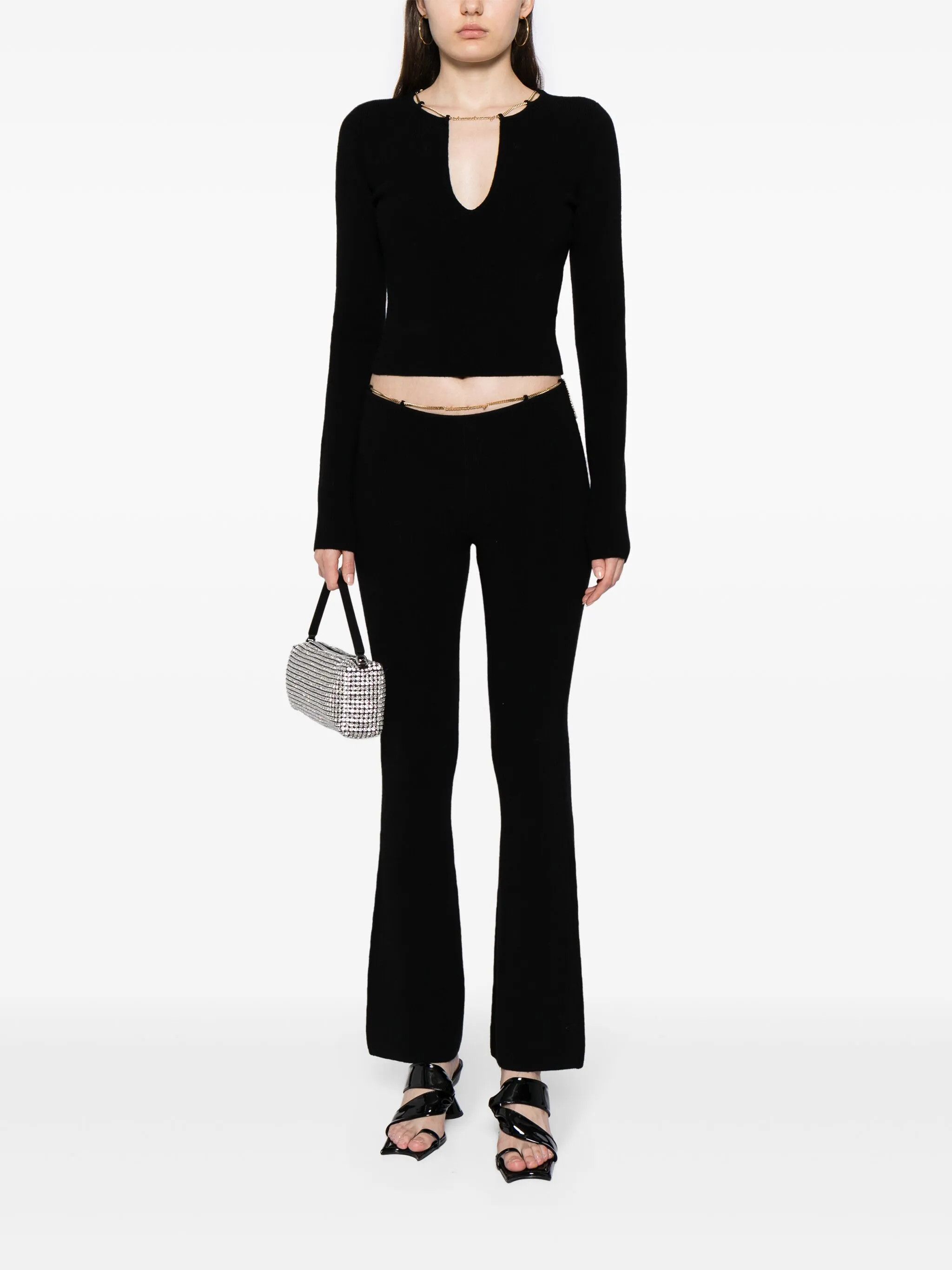 Alexander Wang o1s22i1n0225 Knit Pant in Black Size 28" / US 6 / IT 42 - 2 Thumbnail