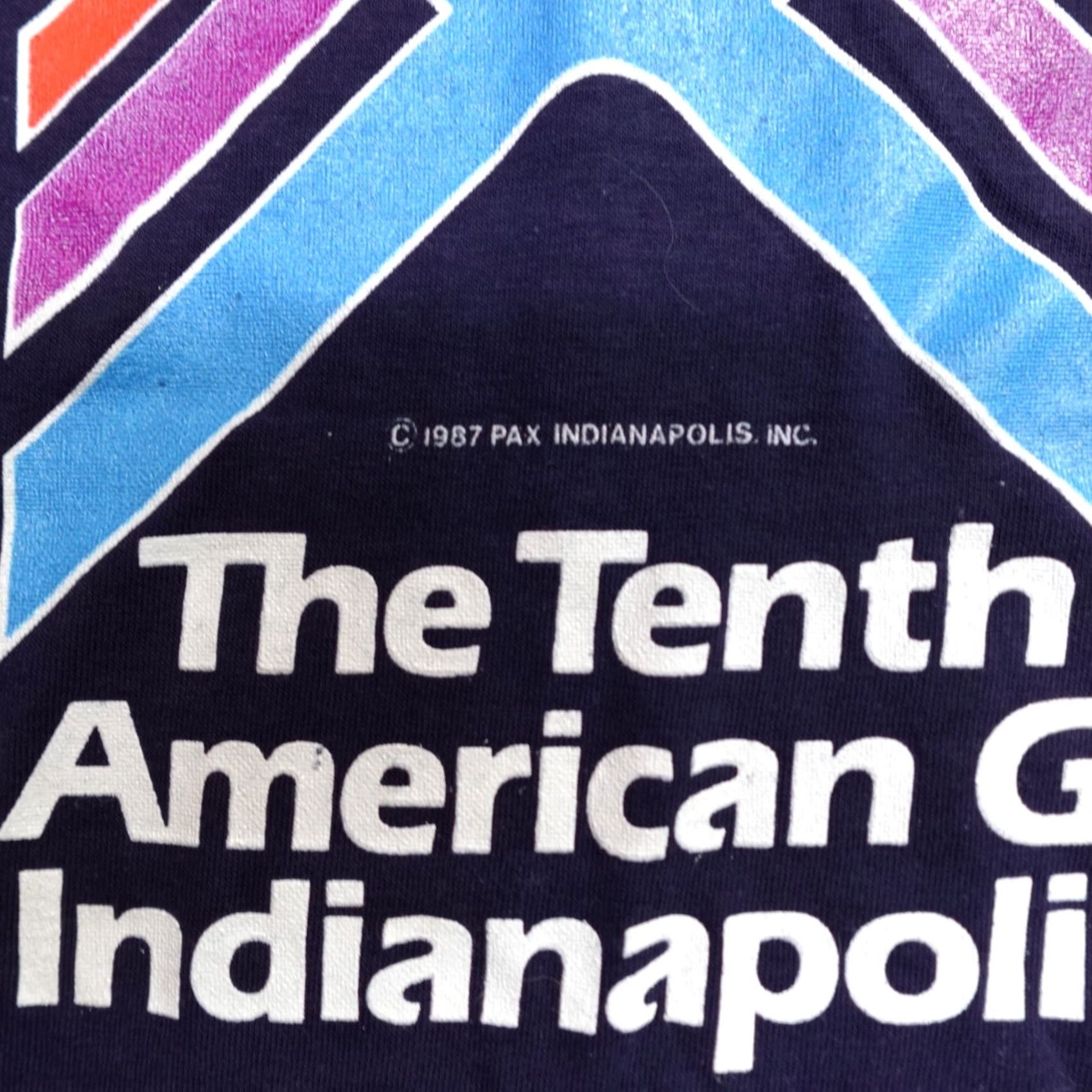Vintage VINTAGE Pan American Games Shirt S Blue Logo 1987 American Vintage Mens Small Cotton Blend Jersey Crew Neck Short Sleeve T-Shirt USA 7 Single Stitch Size US S / EU 44-46 / 1 - 3 Thumbnail