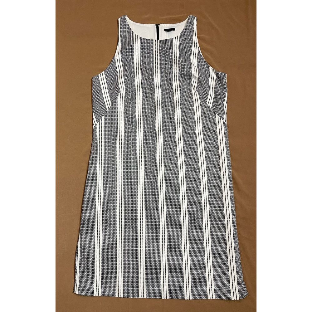 Ann Taylor NWT New $129 Ann Taylor Black White Sleeveless Cotton Dress Size XL / US 12-14 / IT 48-50 - 6 Thumbnail