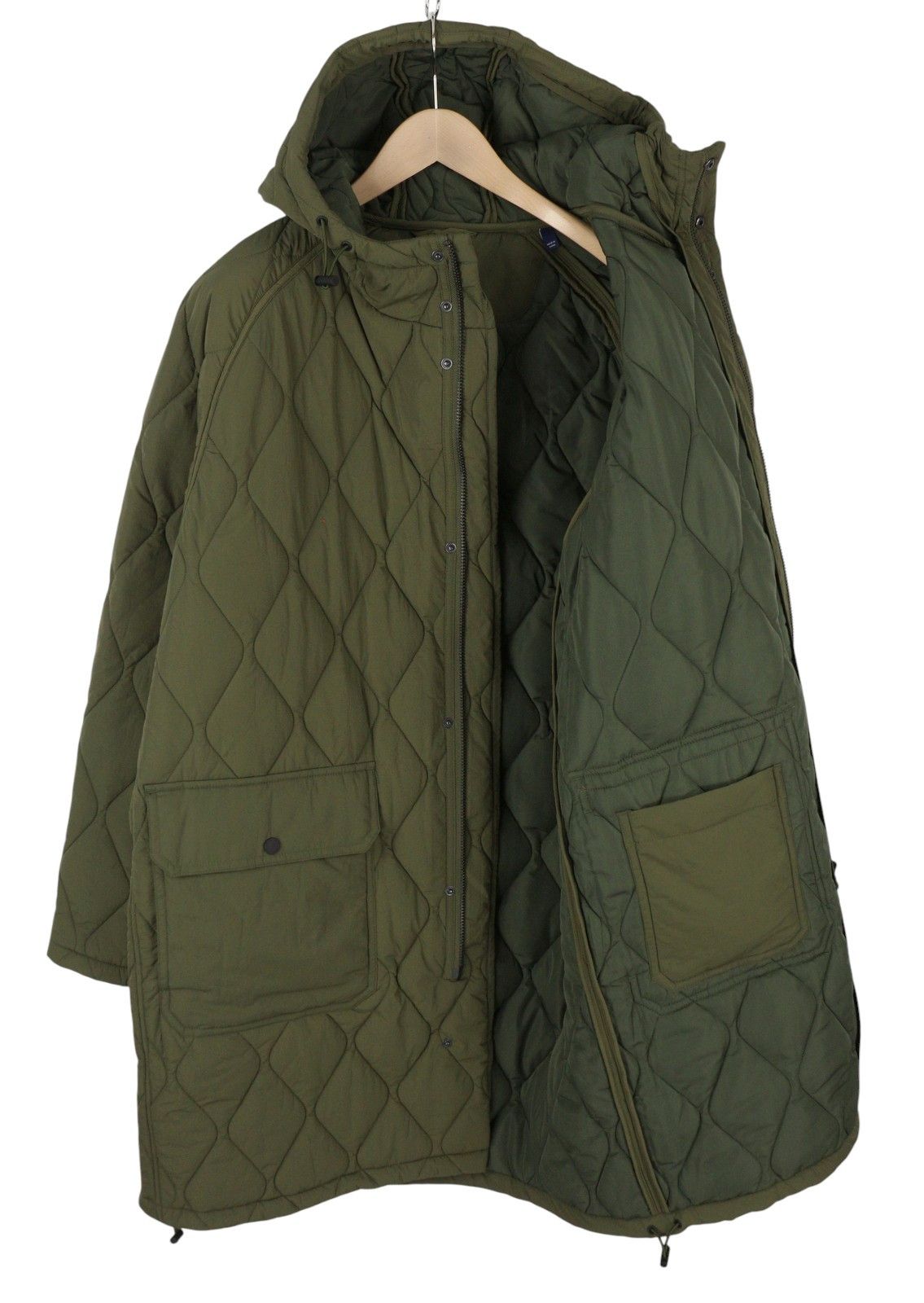 Gant QUILTED LONG XL Racing Green Hooded Jacket 87269 Size US XL / EU 56 / 4 - 3 Thumbnail