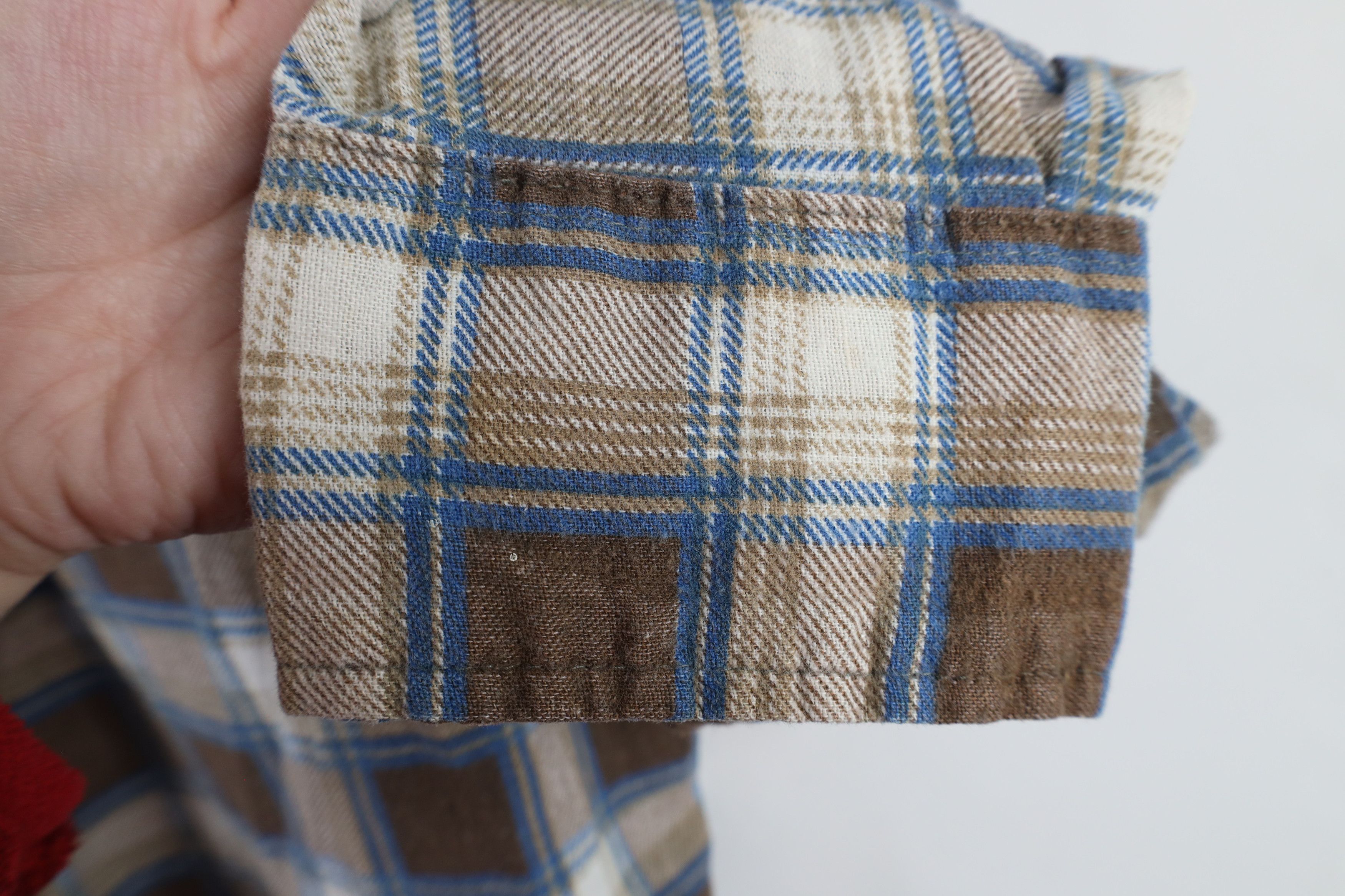 Vintage Vintage 70s Streetwear Flannel Collared Button Shirt Plaid Size US L / EU 52-54 / 3 - 9 Thumbnail