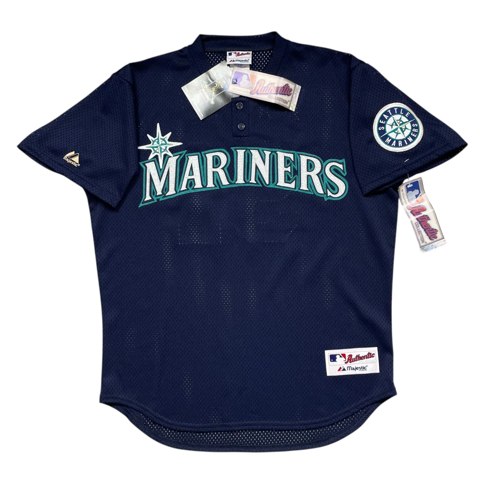 MLB DEADSTOCK VTG 00s SEATTLE MARINERS ICHIRO #51 BATTING ERSEY Size US L / EU 52-54 / 3 - 2 Thumbnail