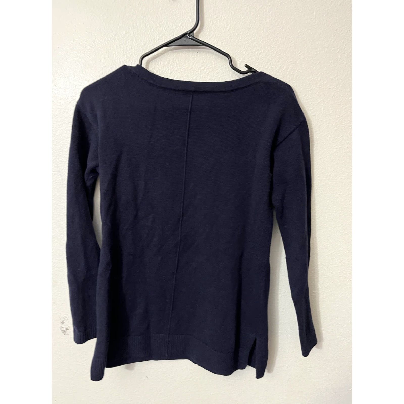 Talbots VINTAGE Talbots Women’s XS Navy Blue Long Sleeve Pullover Sweater Size XS / US 0-2 / IT 36-38 - 3 Thumbnail