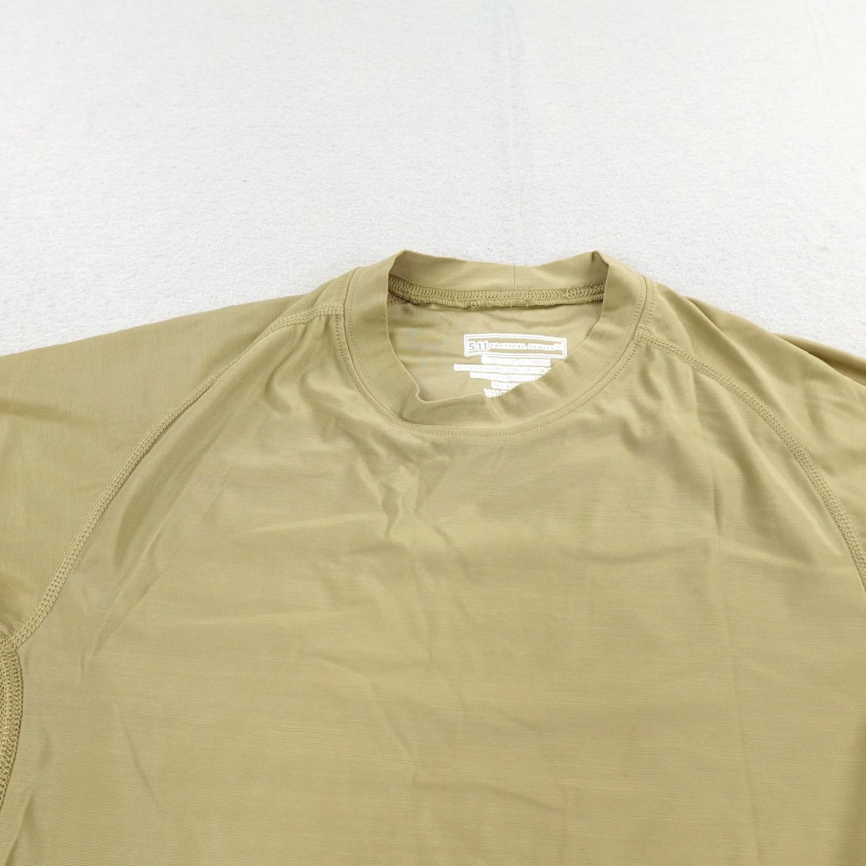 Vintage 5.11 Tactical Shirt Mens M Tan Performance Short Sleeve Base Layer Moisture Wicking Lightweight Athletic Crew Neck Size US M / EU 48-50 / 2 - 2 Thumbnail