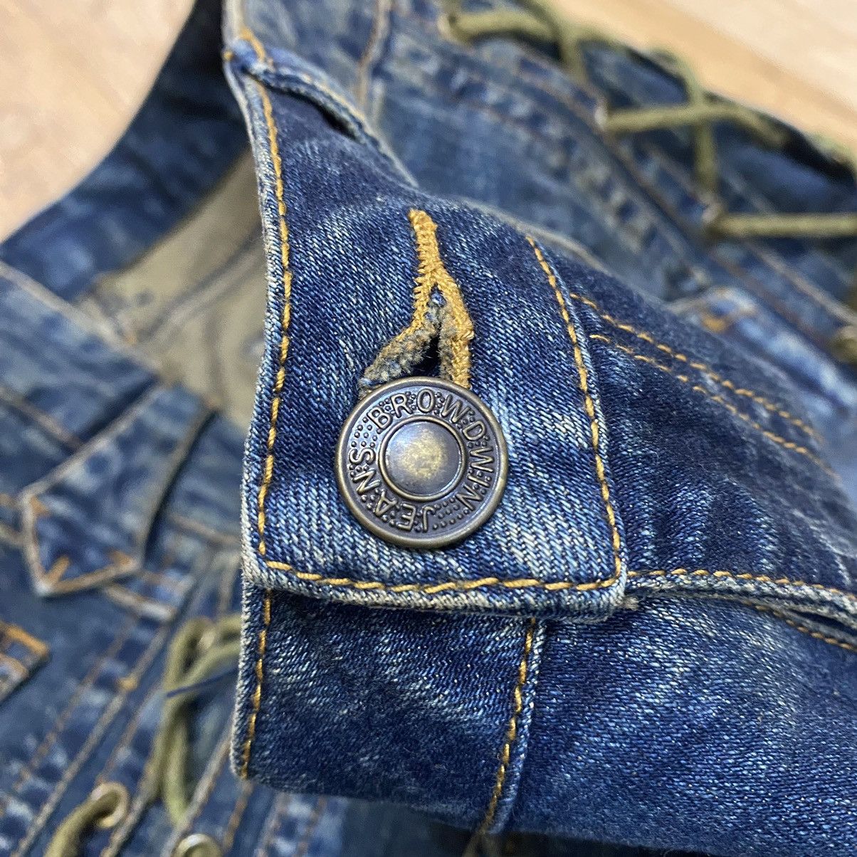 Tornado Mart 90s Brow Dwin Lace Up Flare Denim Pants Size US 26 / EU 42 - 4 Thumbnail