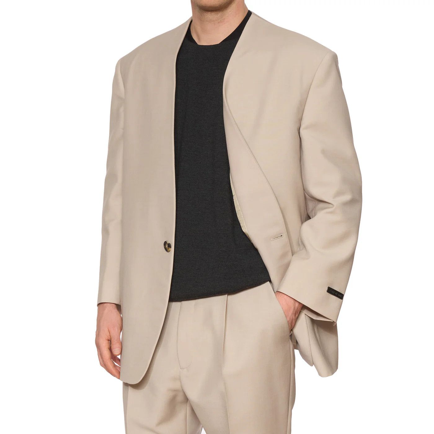 Fear of God FEAR OF GOD Eternal Wool-Mohair Lapelless Suit Jacket Size 40R - 1 Thumbnail
