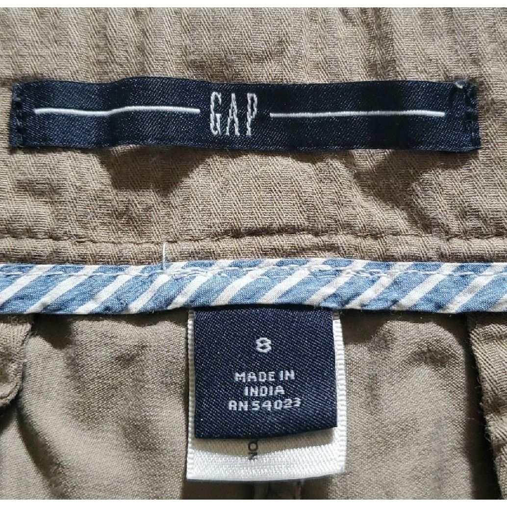 Gap GAP high rise tan / brown khaki Shorts Size 30" / US 8 / IT 44 - 3 Thumbnail