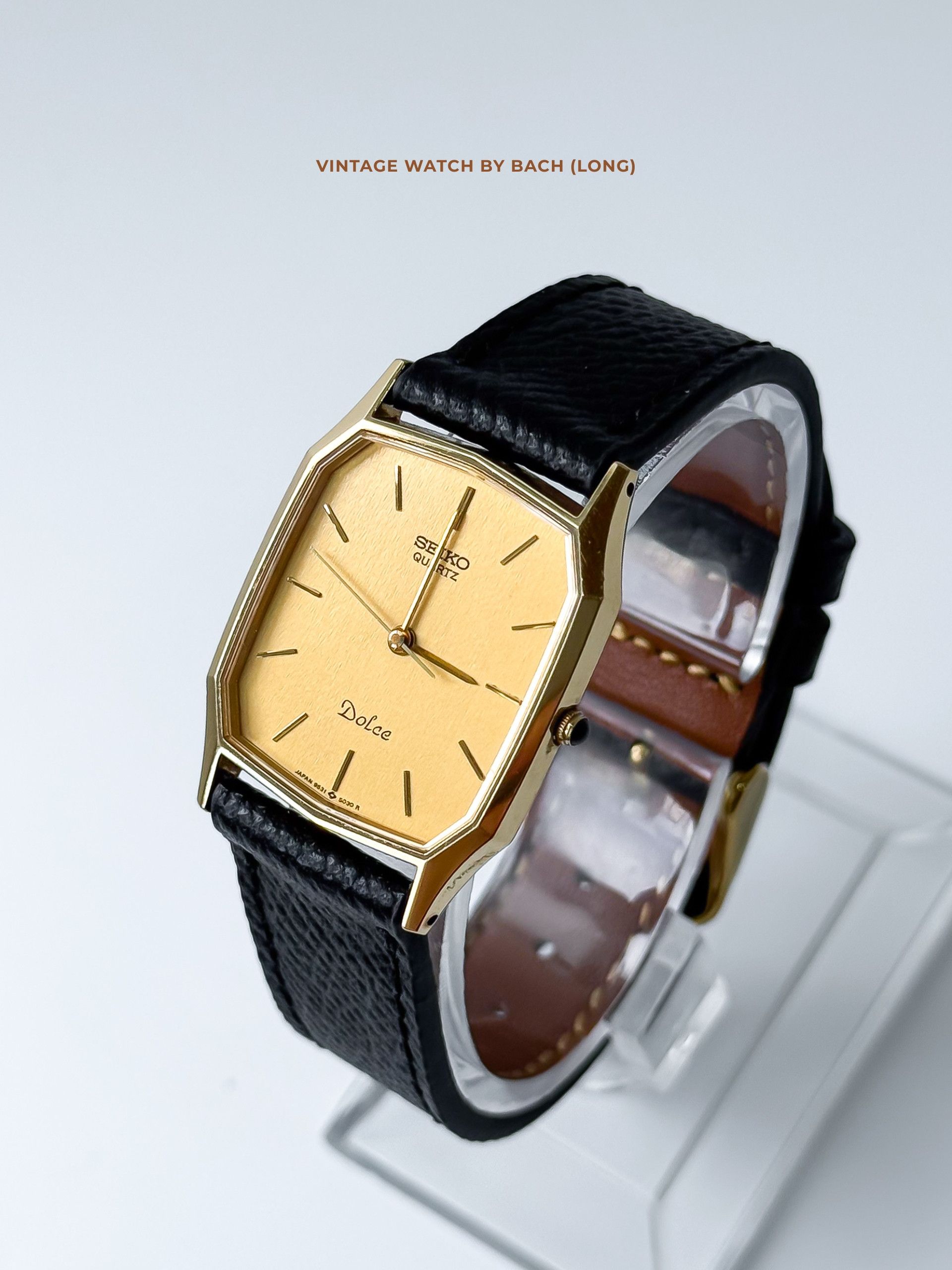 SEIKO DOLCE 3M22−0A70 18kt 時計 Seiko SEIKO 3M22-0A70 Titanium 18K Gold Bezel Dolce Kinetic