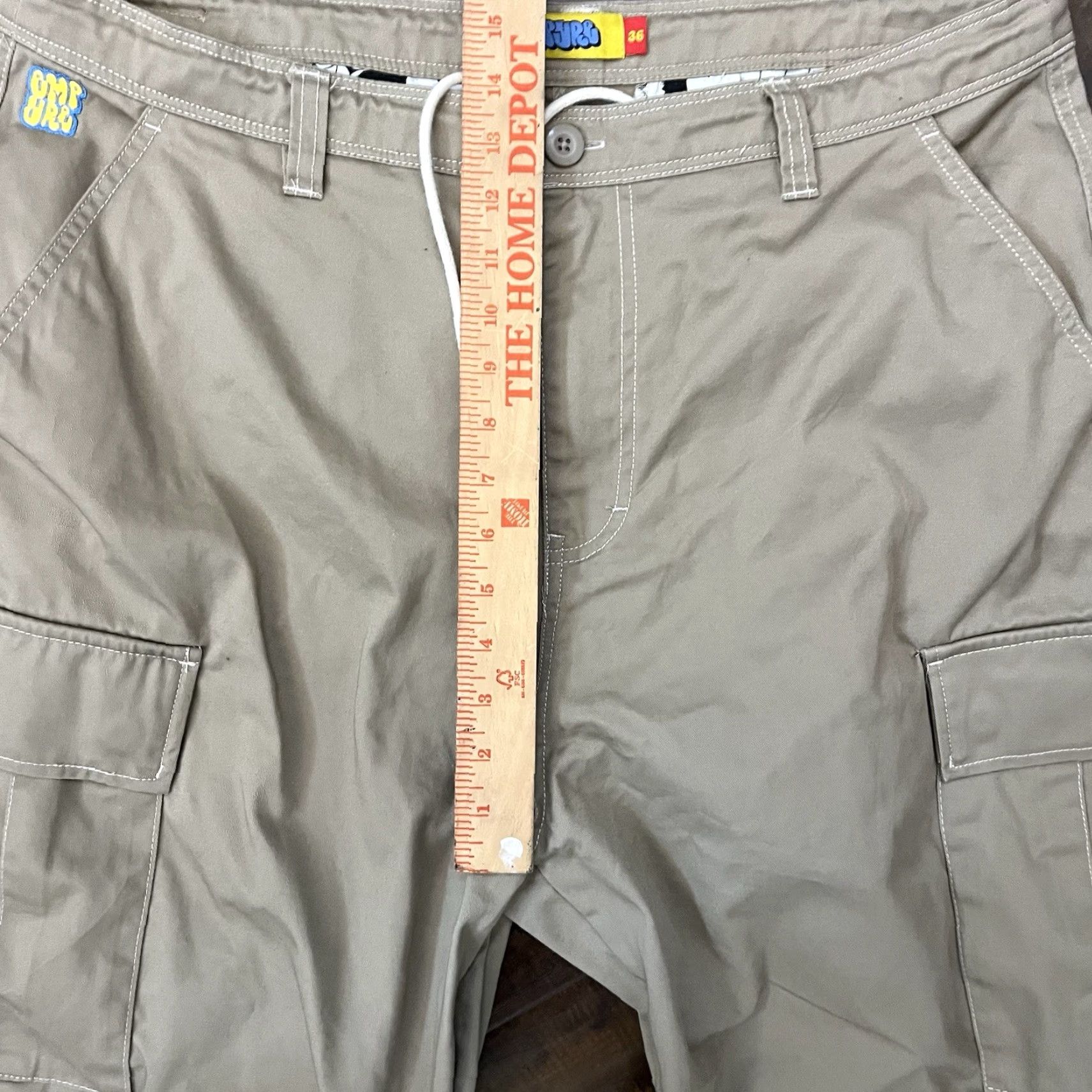 Empyre VINTAGE Empyre Cargo Pants Men 36x28 Baggy Carpenter Double Knee Drawstring Casual Workwear 90s Grunge Denim Size US 36 / EU 52 - 3 Thumbnail