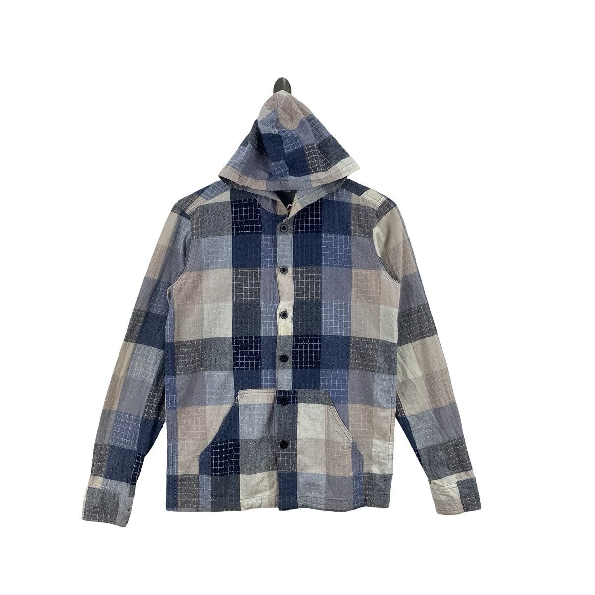 Vintage Vintage SNAFF UNION Made Patchwork Plaid Hooded Jacket Size US S / EU 44-46 / 1 - 3 Thumbnail