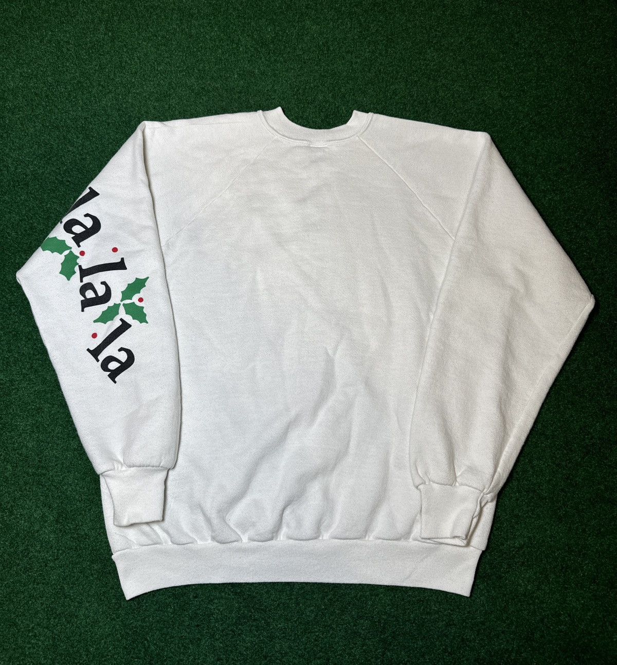 Jerzees × Vintage Vintage 80s 90s Christmas Fa La La La Carol Cute Sweatshirt Size L / US 10 / IT 46 - 4 Thumbnail