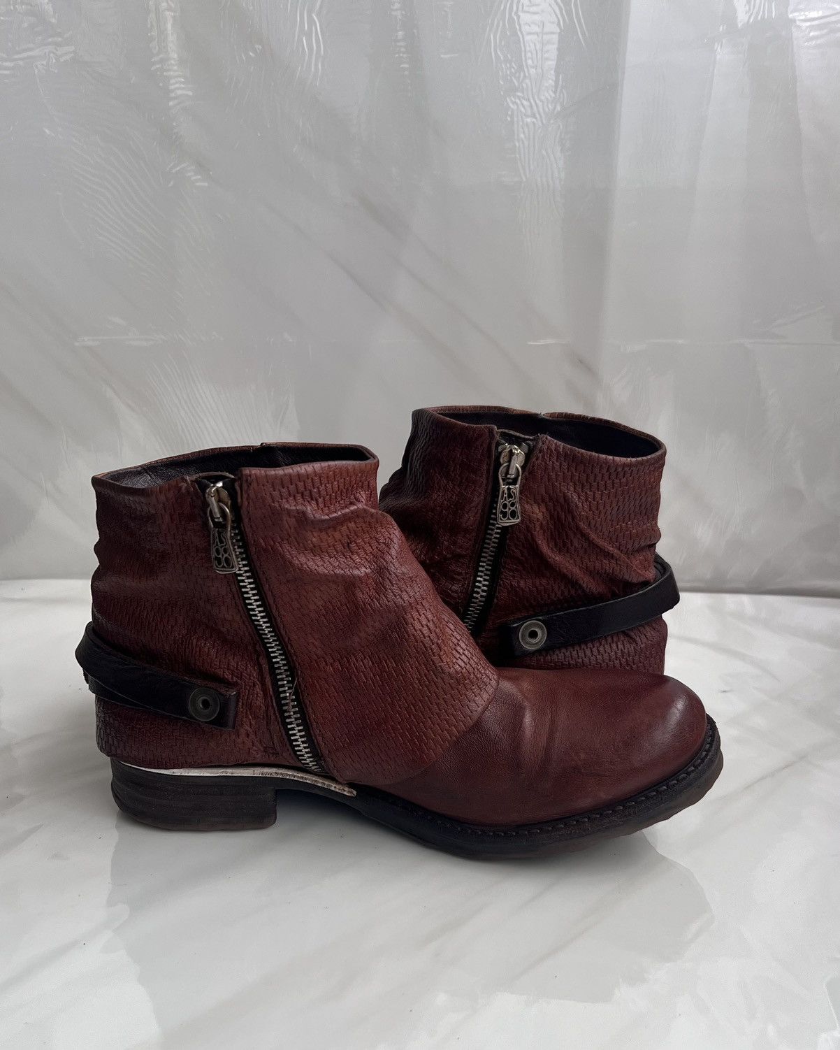 A.S.98 As 98 Airstep italian Zipper Boho Biker distressed boot Size US 8 / IT 38 - 6 Thumbnail
