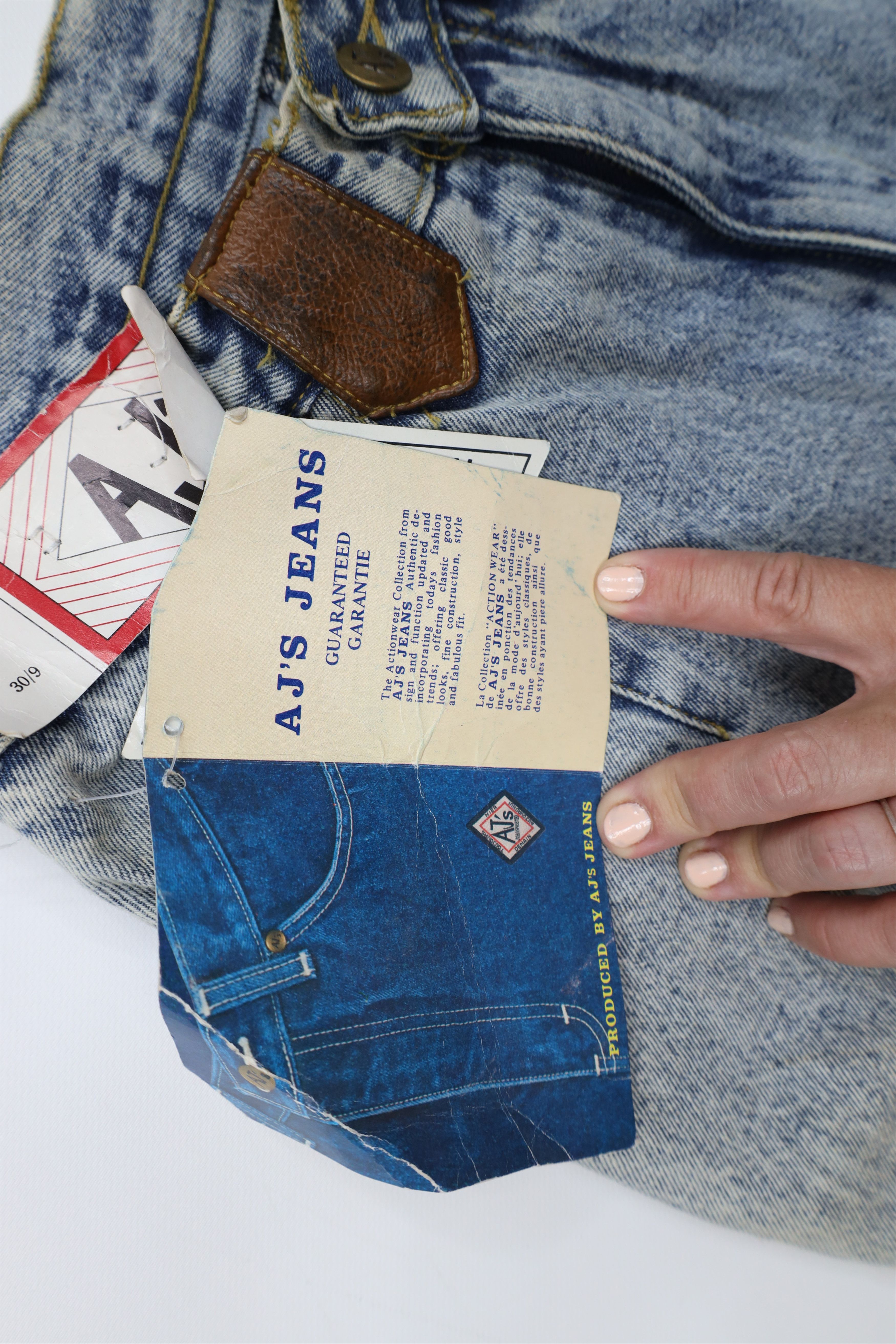 Vintage Deadstock Vintage 90s Streetwear Trim Acid Wash Denim Jeans Size 32" / US 10 / IT 46 - 8 Thumbnail