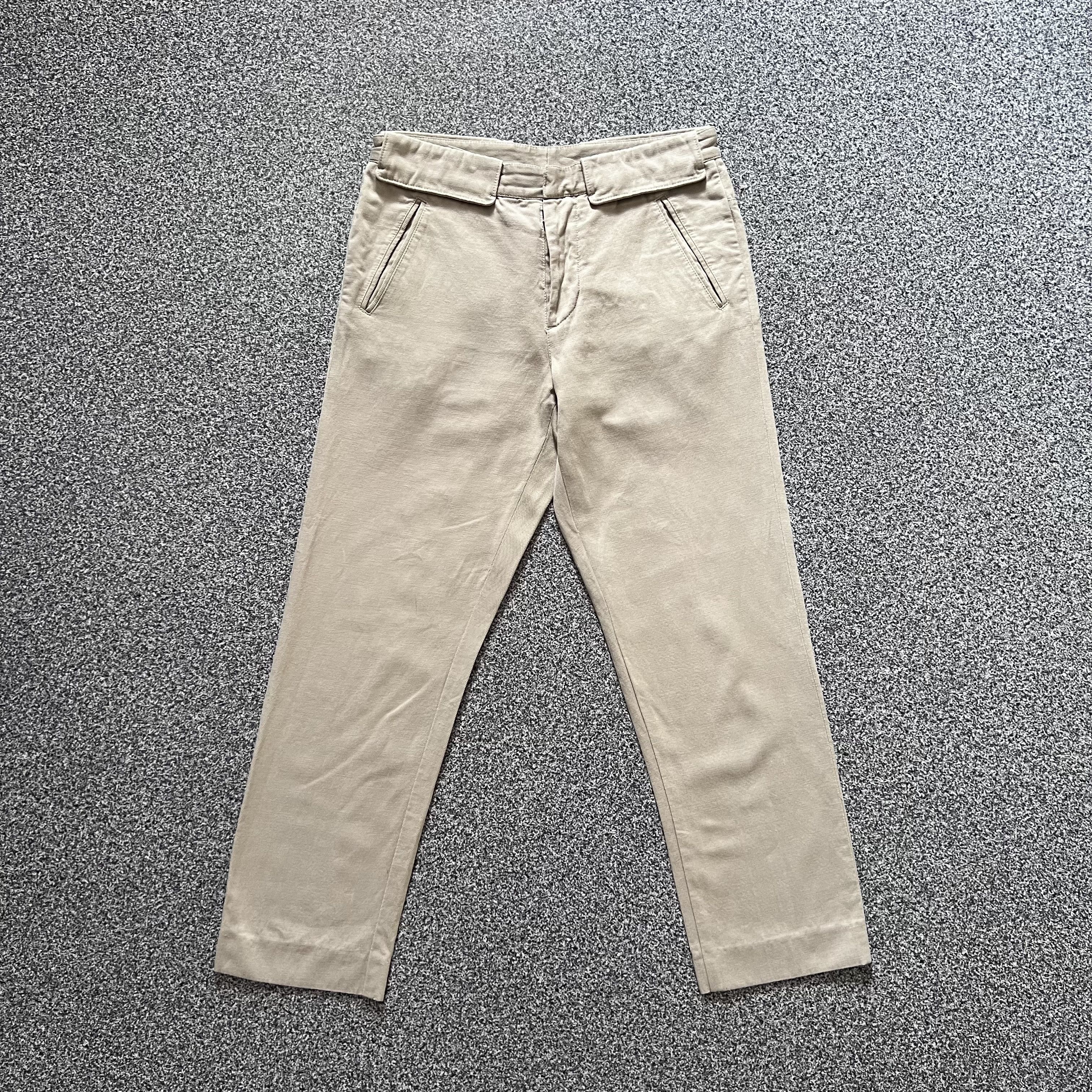 image of Maison Margiela Vintage 2000S Maison Martin Margiela Trousers in Beige, Men's (Size 32)