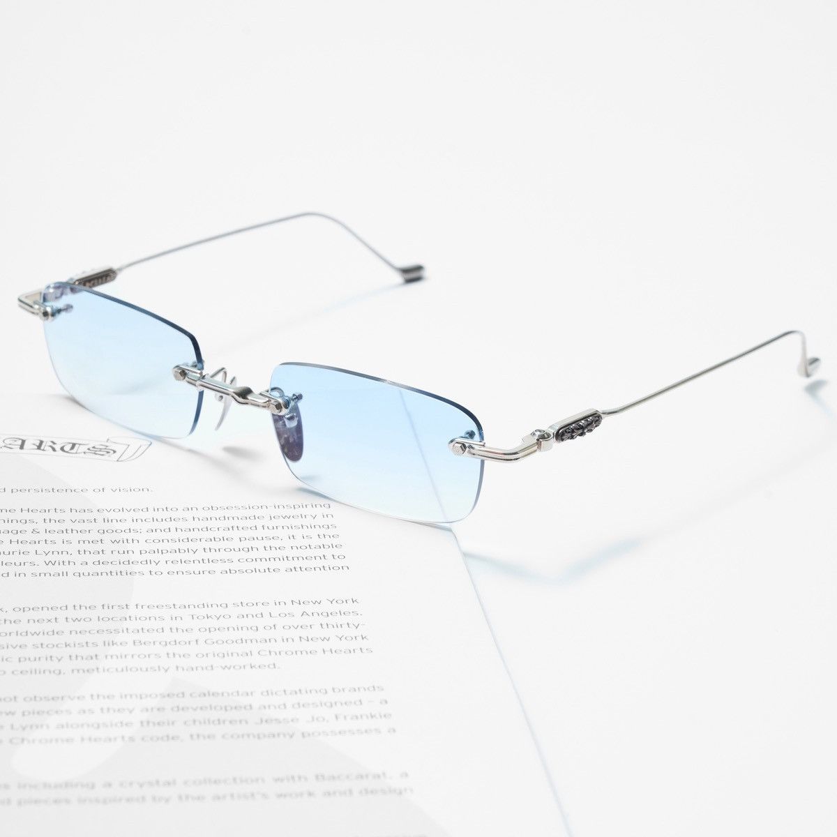 Chrome Hearts CHROME HEARTS SOFFFFFFFFERS I SHINY SILVER SUNGLASSES Size ONE SIZE - 2 Thumbnail