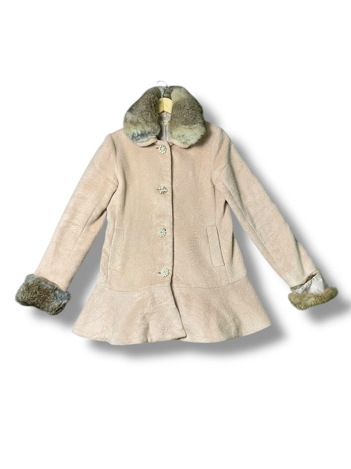 Japanese Brand × Vintage Wallamanda Japanese Brand Faux Fur Coat (47) Size XS / US 0-2 / IT 36-38 - 1 Thumbnail