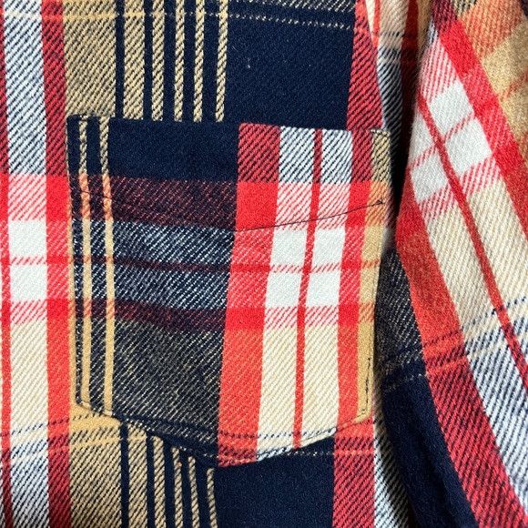 Alex Mill Alex Mill Plaid Flannel Shirt - Red/Navy/Beige - Size L Size US L / EU 52-54 / 3 - 2 Thumbnail