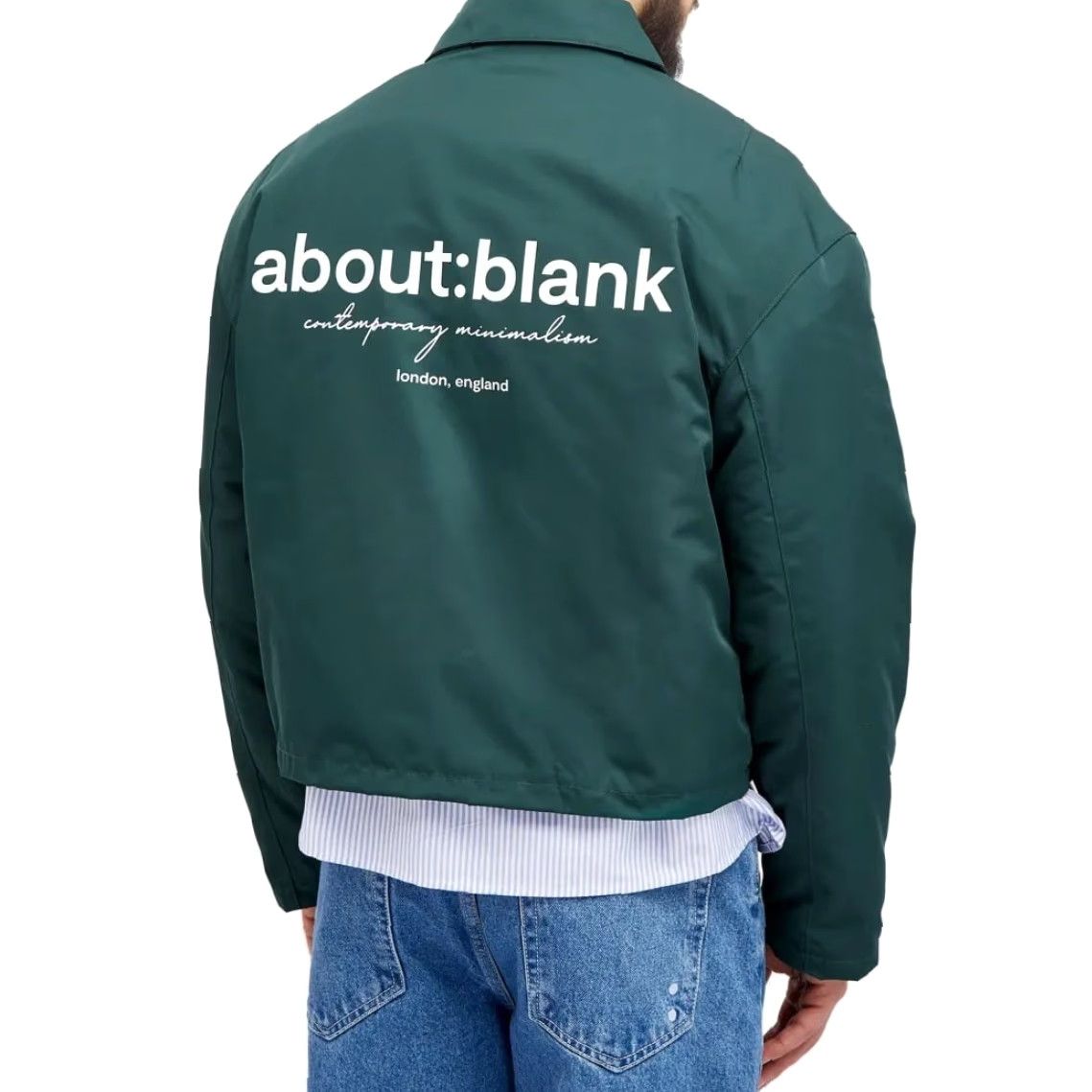 About:Blank About :blank Design Men's Box Logo Cropped Jacket Epsom Green Size US XS / EU 42 / 0 - 5 Thumbnail