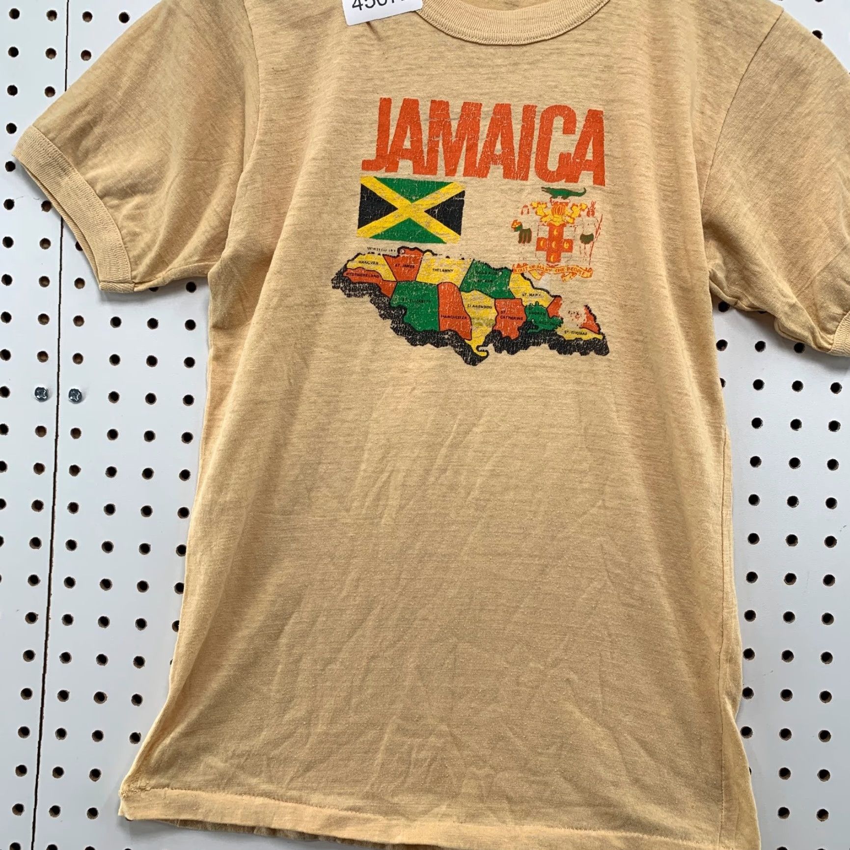 Vintage VINTAGE Sun King Shirt Mens Small 60s 70s Beige Jamaica Cotton Short Sleeve Crew Neck T-Shirt 70s Jamaica Mens Size US S / EU 44-46 / 1 - 4 Thumbnail