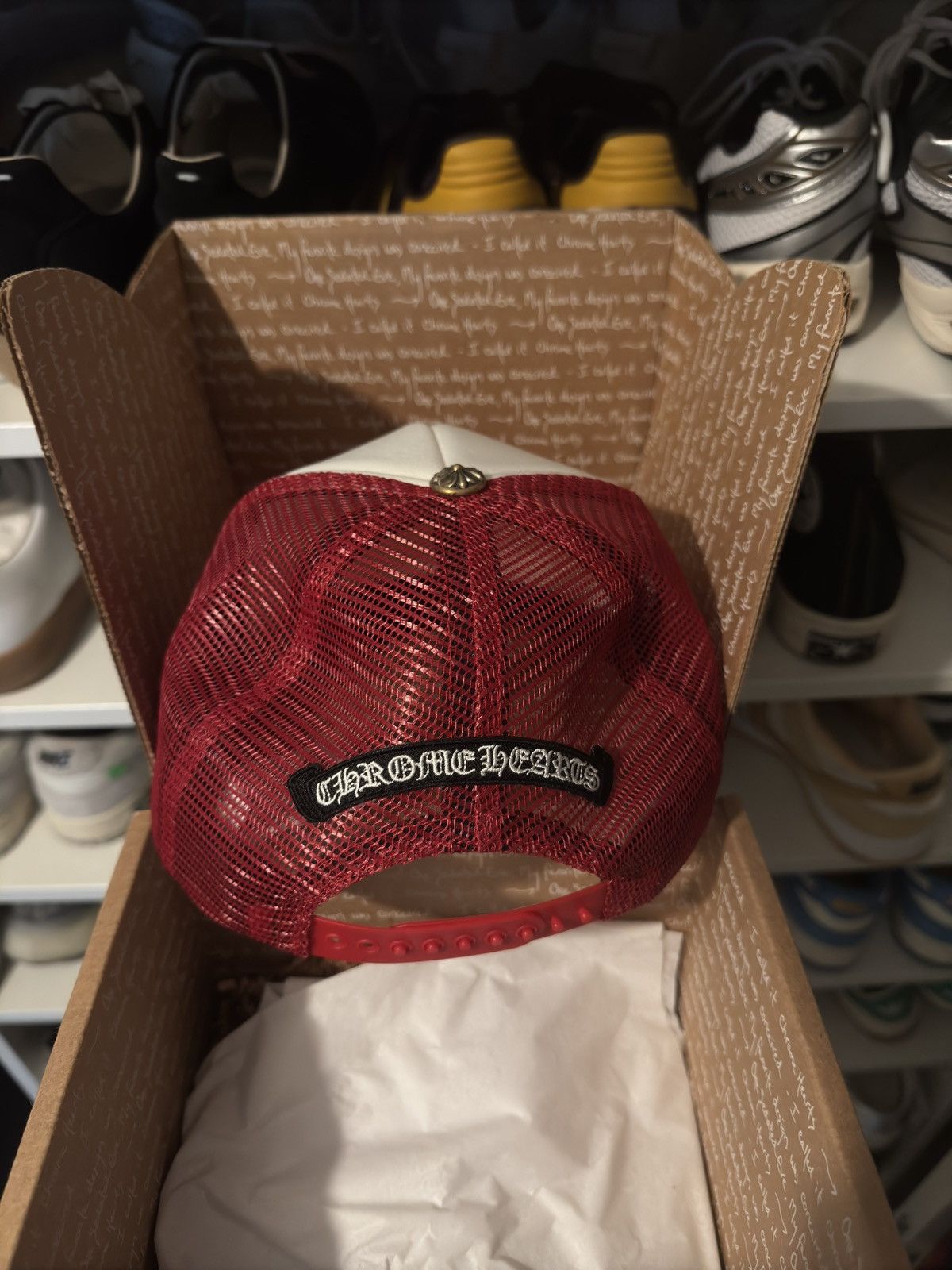 Chrome Hearts Chrome Hearts Trucker Hat King Taco Red Size ONE SIZE - 6 Thumbnail