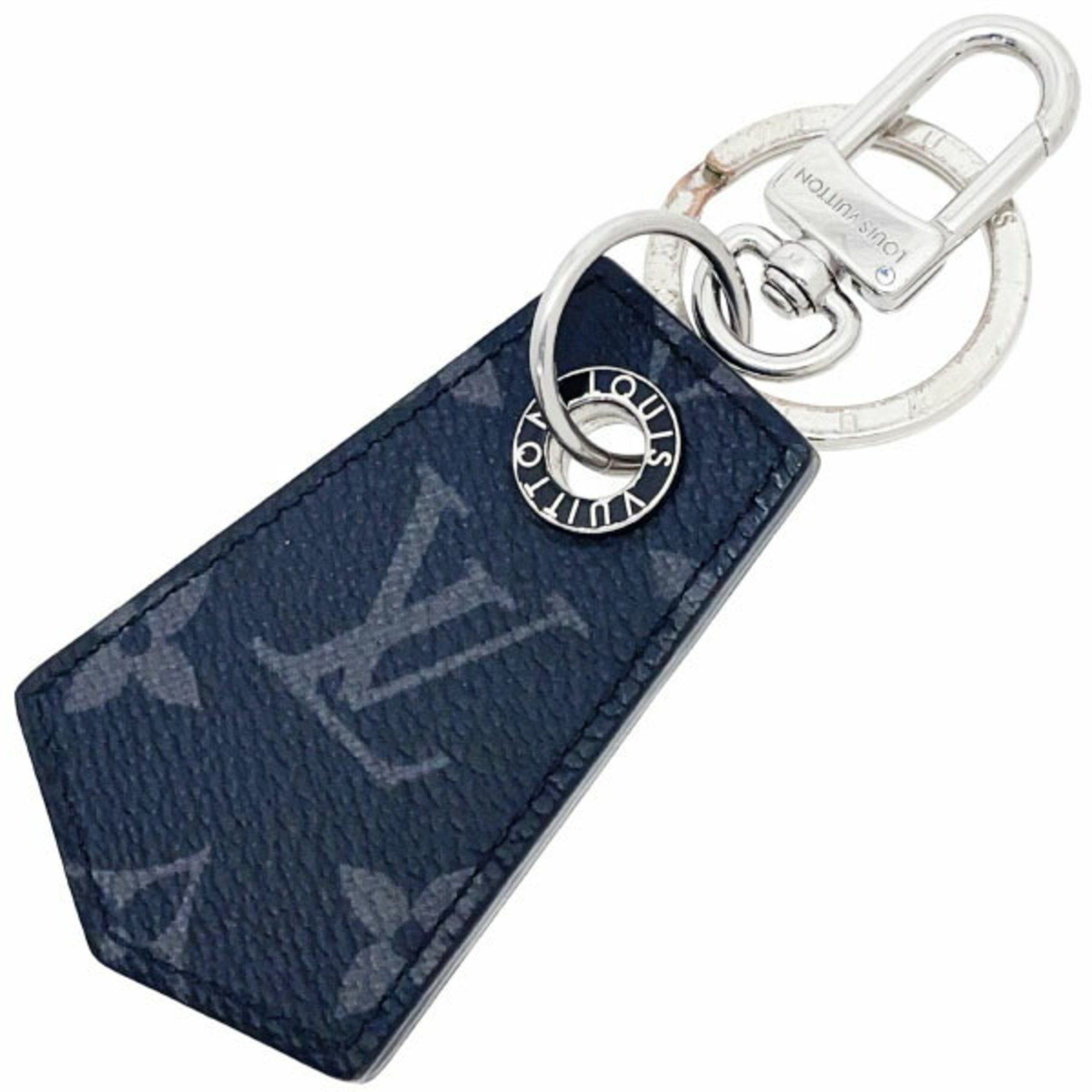 Louis Vuitton Monogram Eclipse Enchape Keychain in Black MP1795 LOUIS VUITTON Charm Bag Key YY-15918