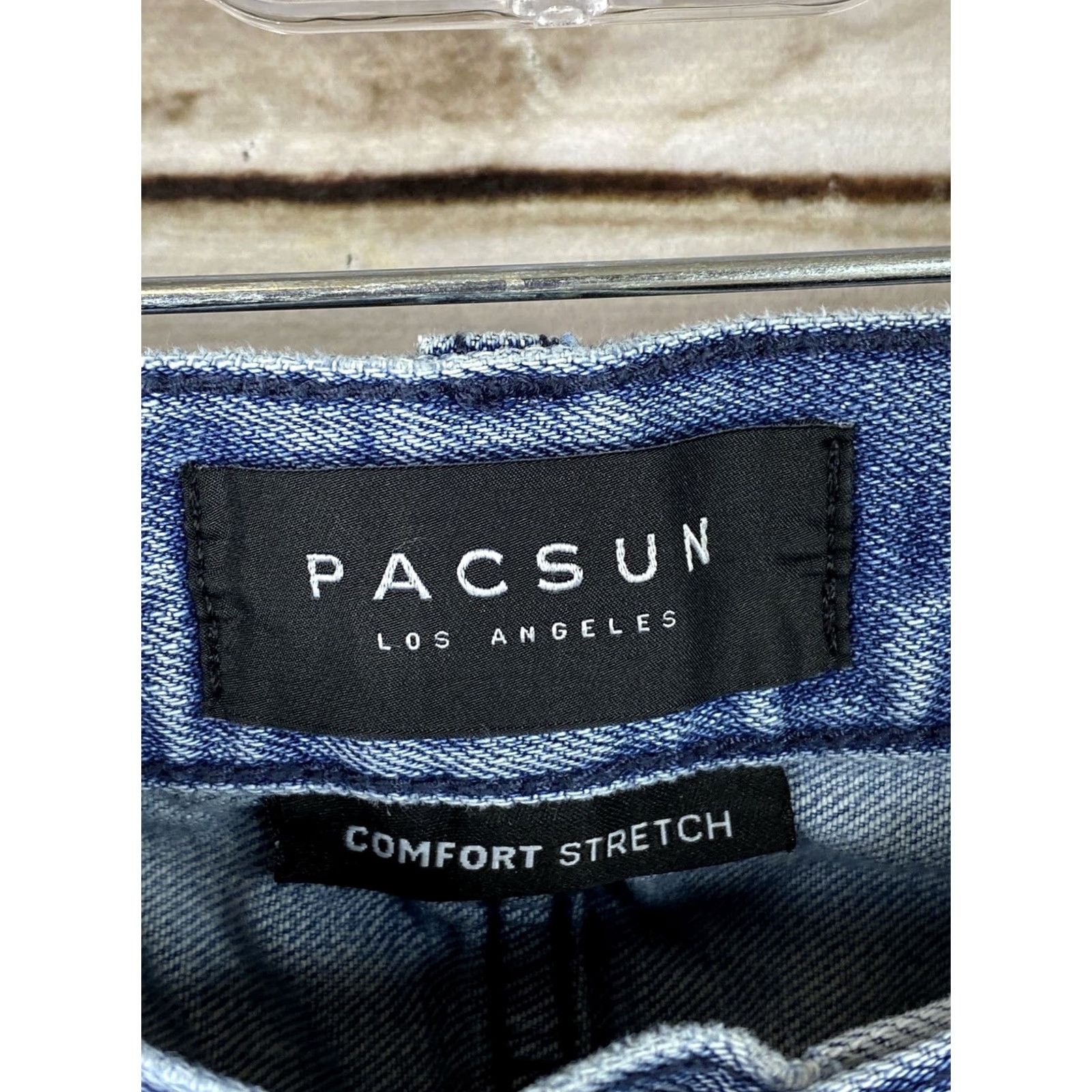 Pacsun Pacsun Jeans Mens 32x32 Medium Wash Comfort Stretch Denim Distressed Ripped Jeans Size US 32 / EU 48 - 4 Thumbnail