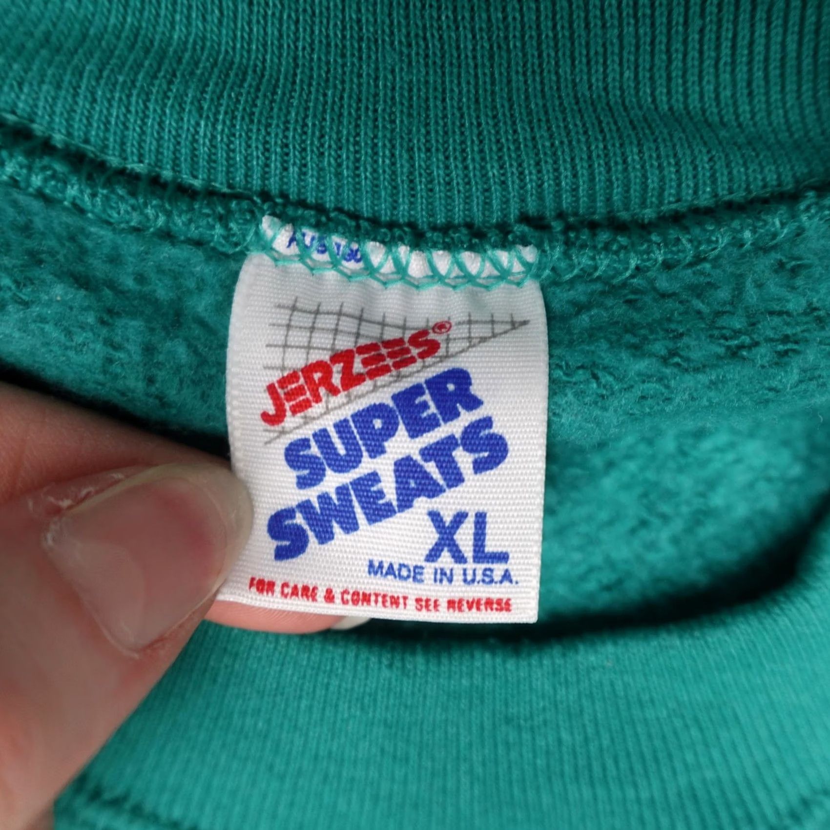 Jerzees VINTAGE Jerzees Sweatshirt Mens XL 1993 State Cross Country Championships Green 90s Cotton Polyester Fleece Graphic Print Pullover Crew Neck Ragged? Size US XL / EU 56 / 4 - 2 Thumbnail