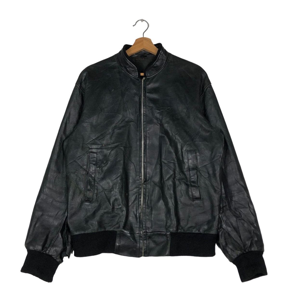 Japanese Brand 🔥Vintage Bomber Biker Leather Jacket Japan Issey Miyake Size US L / EU 52-54 / 3 - 1 Thumbnail