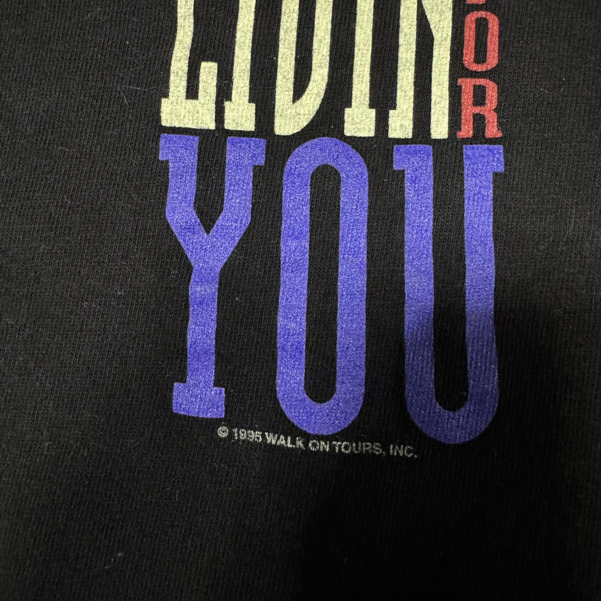 Chaps Vintage 1995 Boston "Livin' For You" Tour T-Shirt - Rock Size US L / EU 52-54 / 3 - 6 Thumbnail