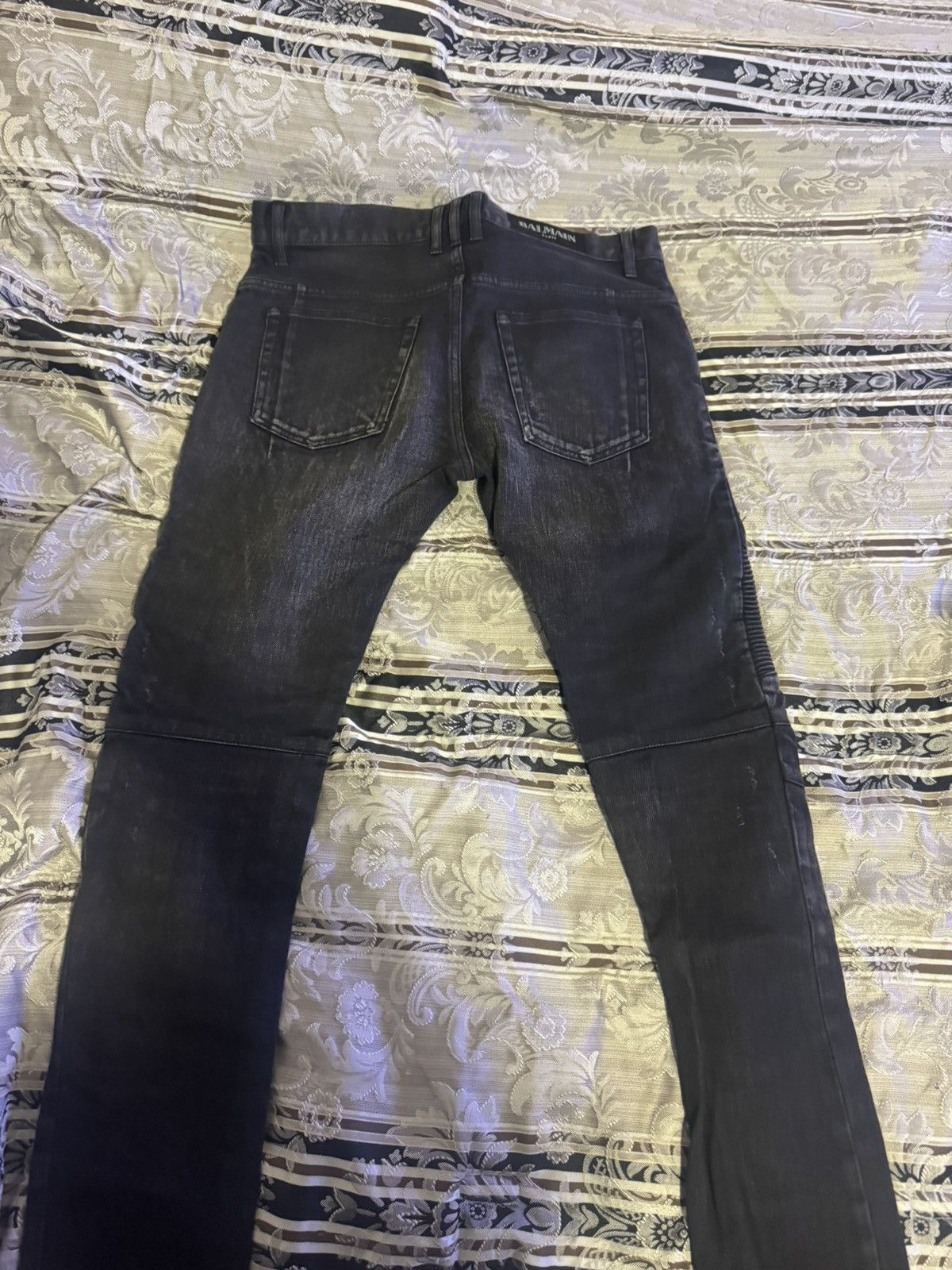 Balmain Dark Grey Balmain Biker Slim Size US 32 / EU 48 - 4 Thumbnail
