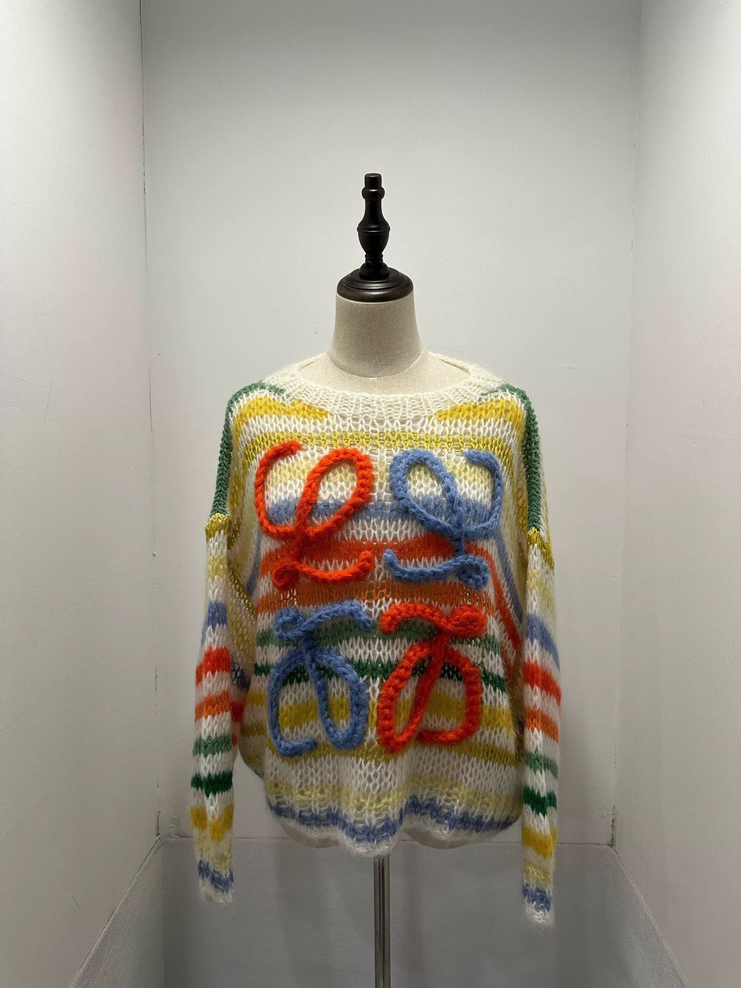 Loewe Loewe Mohair Embroidered Logo Sweater Size US XS / EU 42 / 0 - 1 Thumbnail