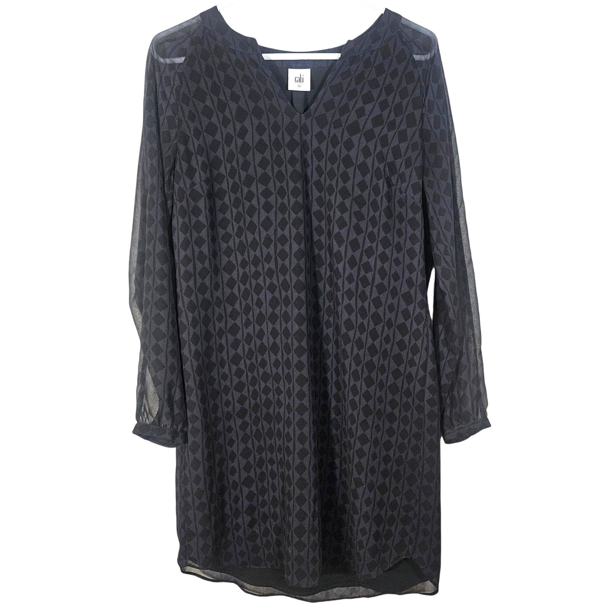Other Cabi Women Tunic Top XS Geometric Print Purple Gray Light Ac Size XS / US 0-2 / IT 36-38 - 2 Thumbnail