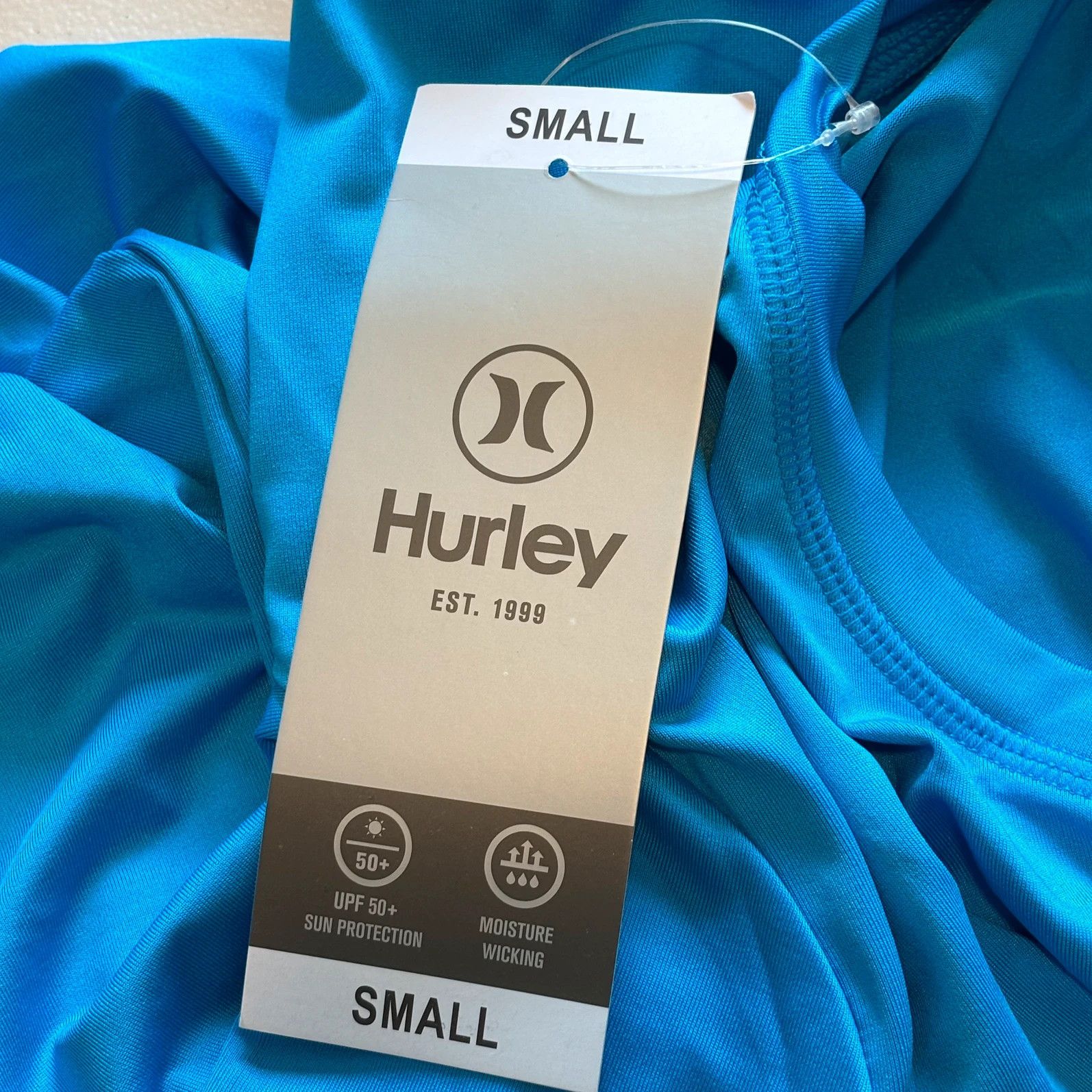 Hurley Hurley Men's Blue Heroic Long Sleeve Rash Guard Shirt Small Size US S / EU 44-46 / 1 - 8 Thumbnail