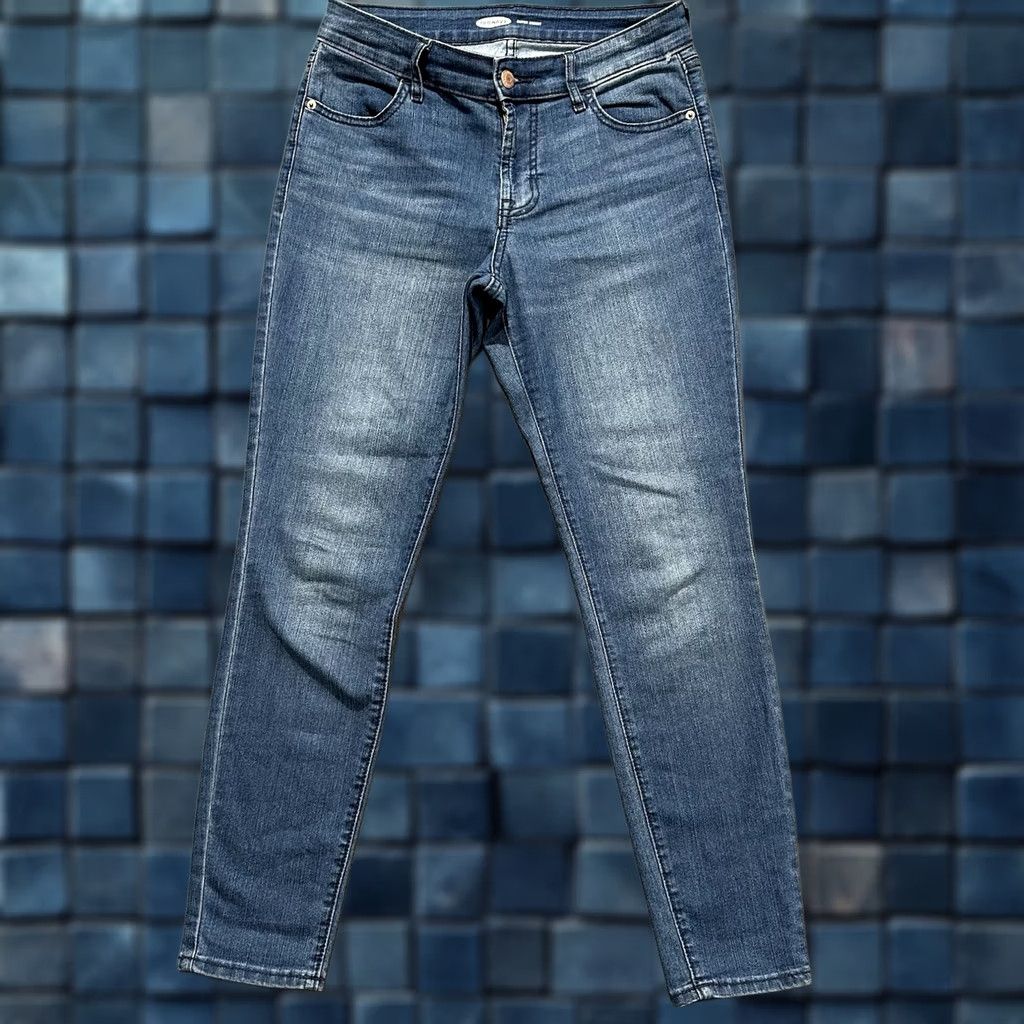 Old Navy Old Navy Womens Jeans 4 Short Blue Denim Mid Rise Super Skinny Stretch GUC Size 27" / US 4 / IT 40 - 1 Thumbnail