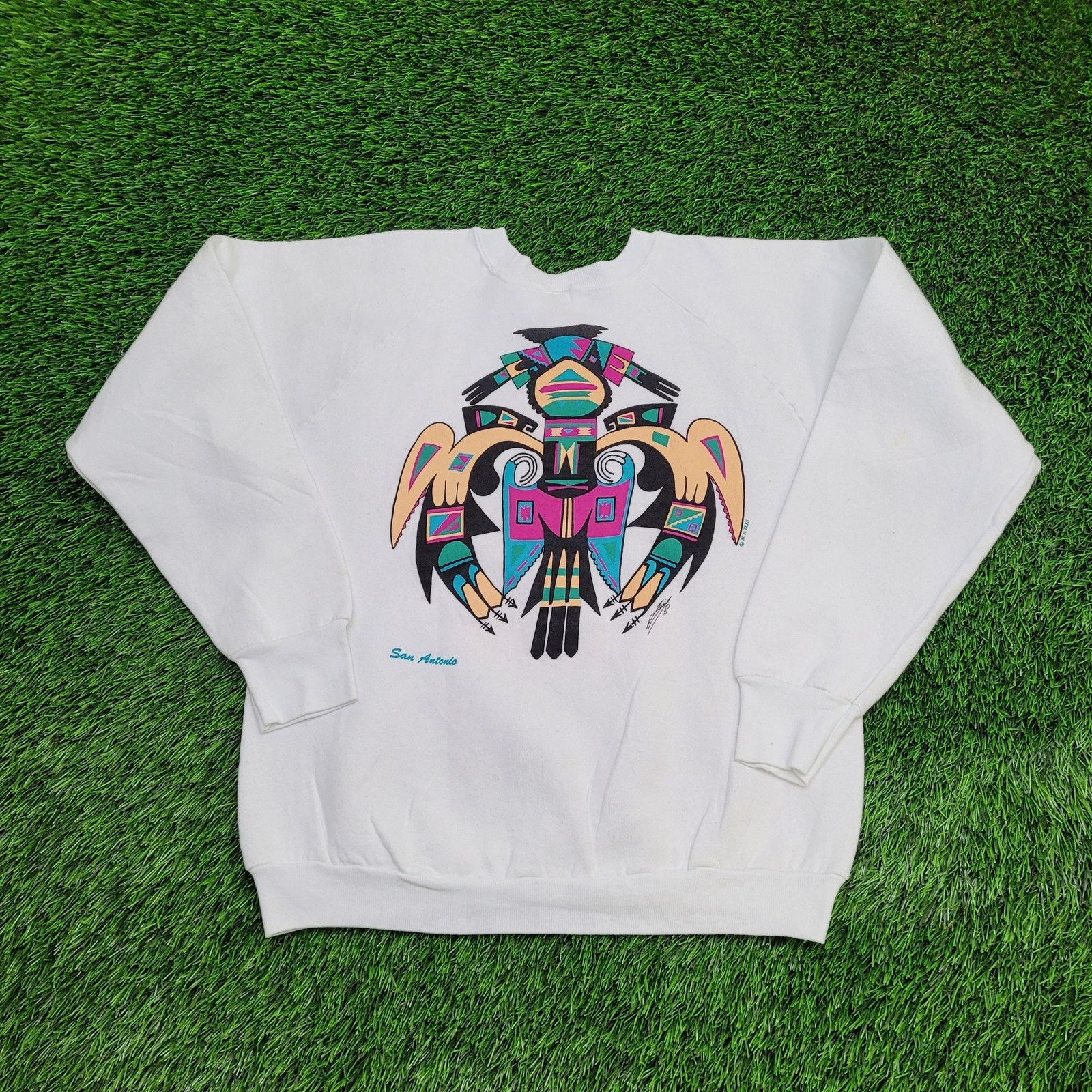 Fruit Of The Loom Vintage 1991 Taft-Raiders Sweatshirt Women Large 20x22 Texas Size L / US 10 / IT 46 - 2 Thumbnail