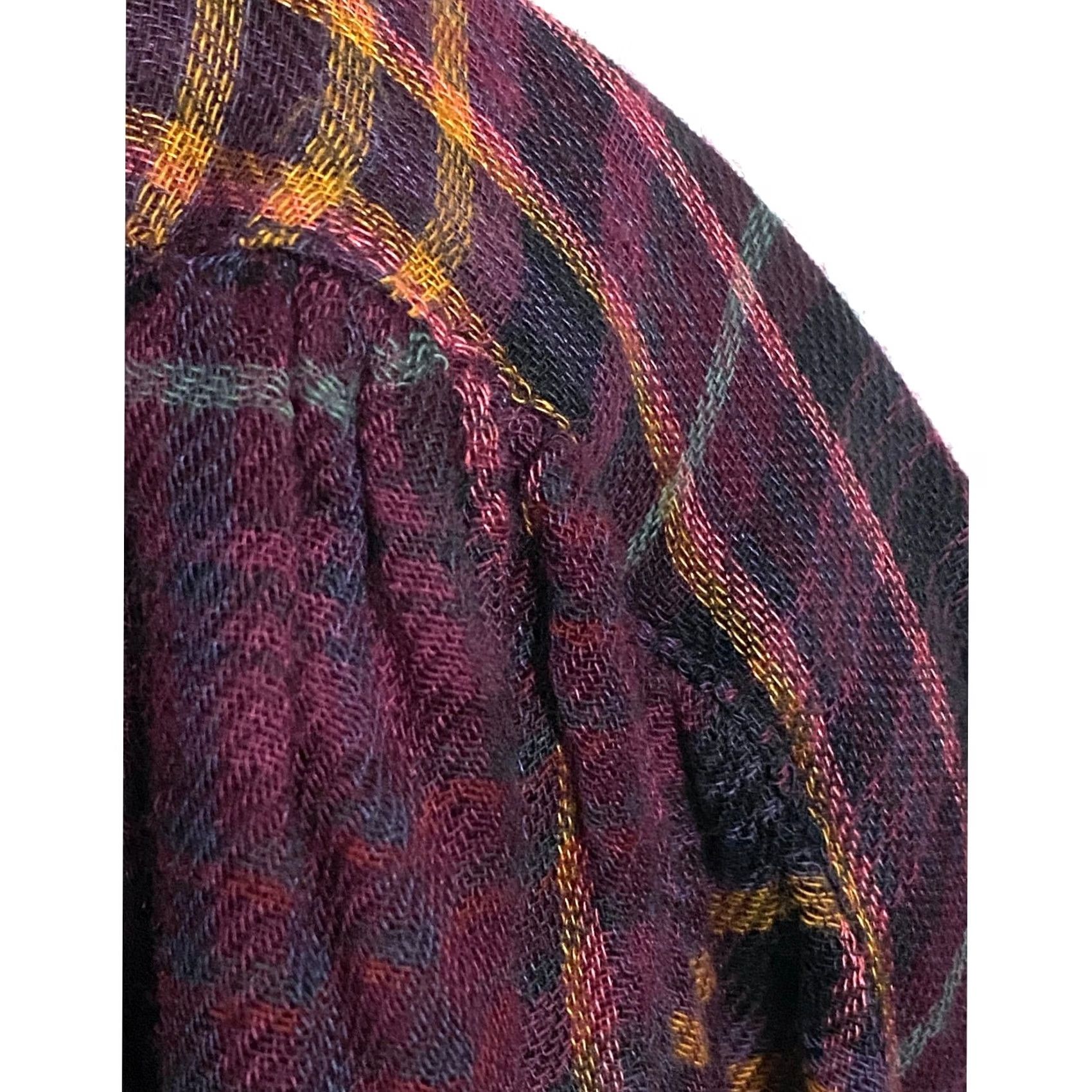 Free People VINTAGE Free People Plaid Come On Over Oversized Flannel Button Shirt Women XS Boho Cozy Size XS / US 0-2 / IT 36-38 - 6 Thumbnail