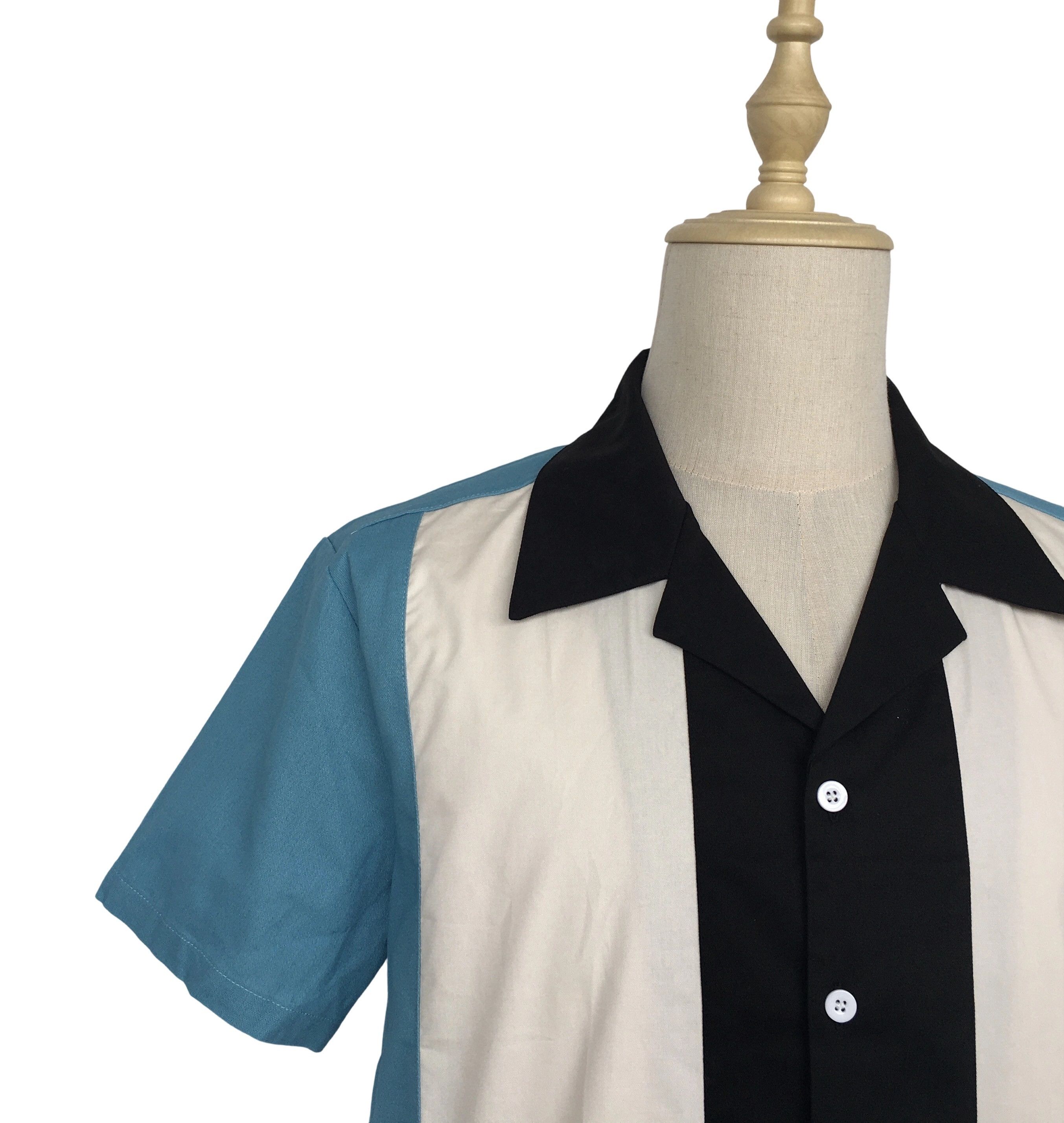 Other Cotton casual shirt three-color patchwork bowling shirts Size US M / EU 48-50 / 2 - 5 Thumbnail