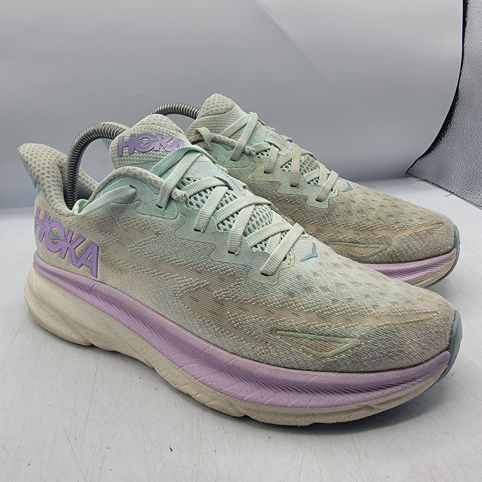 Hoka Hoka Clifton 9 Womens 9 B Sunlit Ocean Lilac Mist Athletic S Size US 9 / IT 39 - 1 Thumbnail